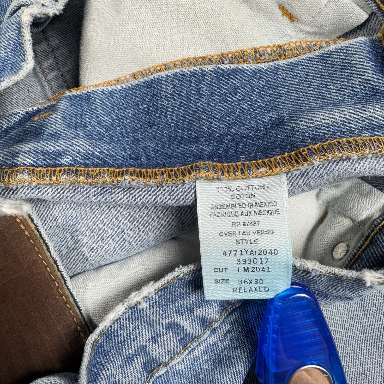 Polo Ralph Lauren Polo Ralph Lauren Distressed Jeans 36x30 Denim Raw Hem Y2K Size US 36 / EU 52 - 6 Thumbnail