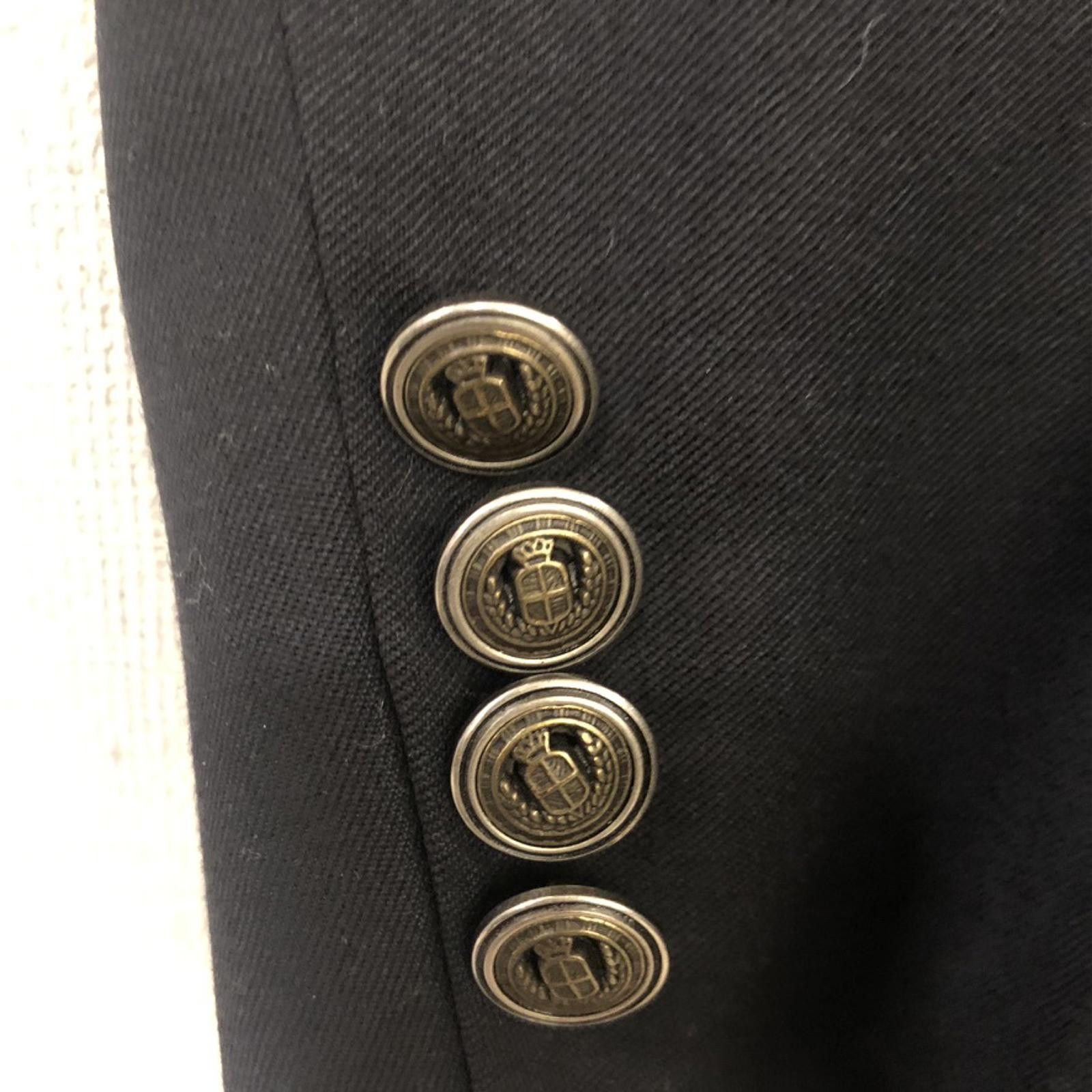 Saks Fifth Avenue Saks Fifth Avenue Black Sport Coat Made by Samuelsohn 44 L-T Size 44L - 6 Thumbnail