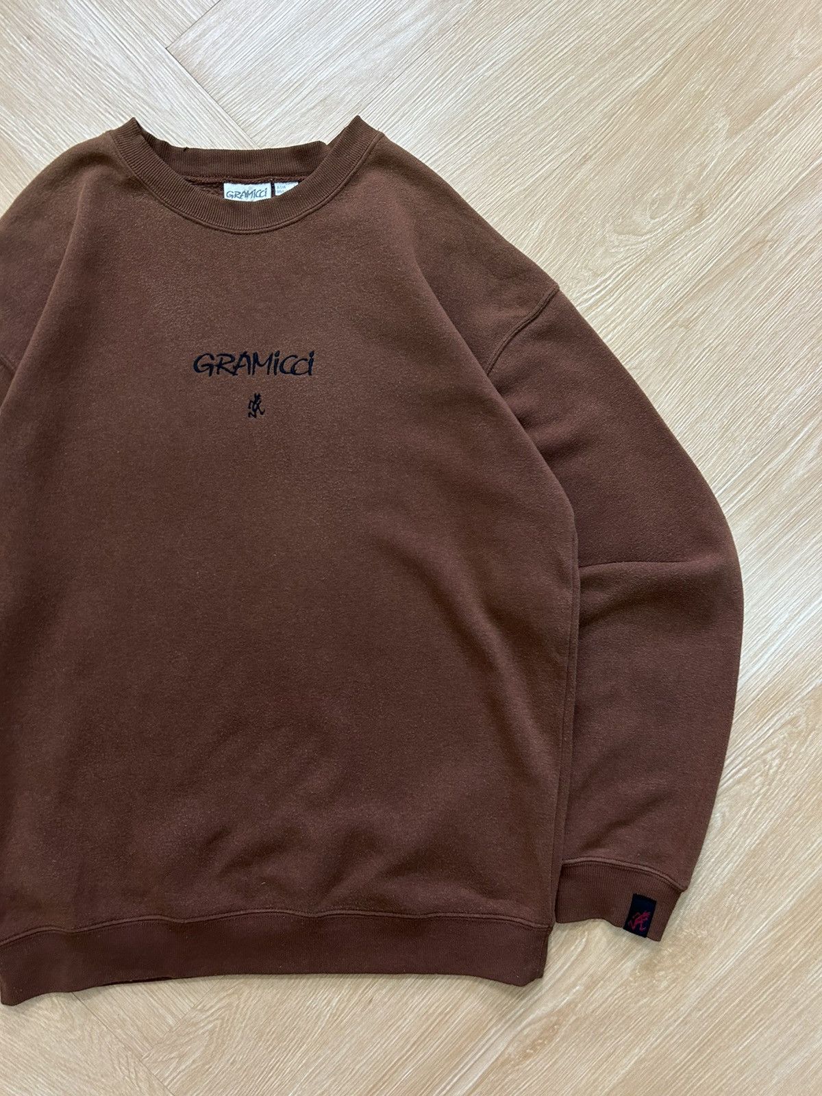 Designer × Grailed × Japanese Brand Vintage Gramicci crewneck sweatshirt centre logo Size US L / EU 52-54 / 3 - 4 Thumbnail