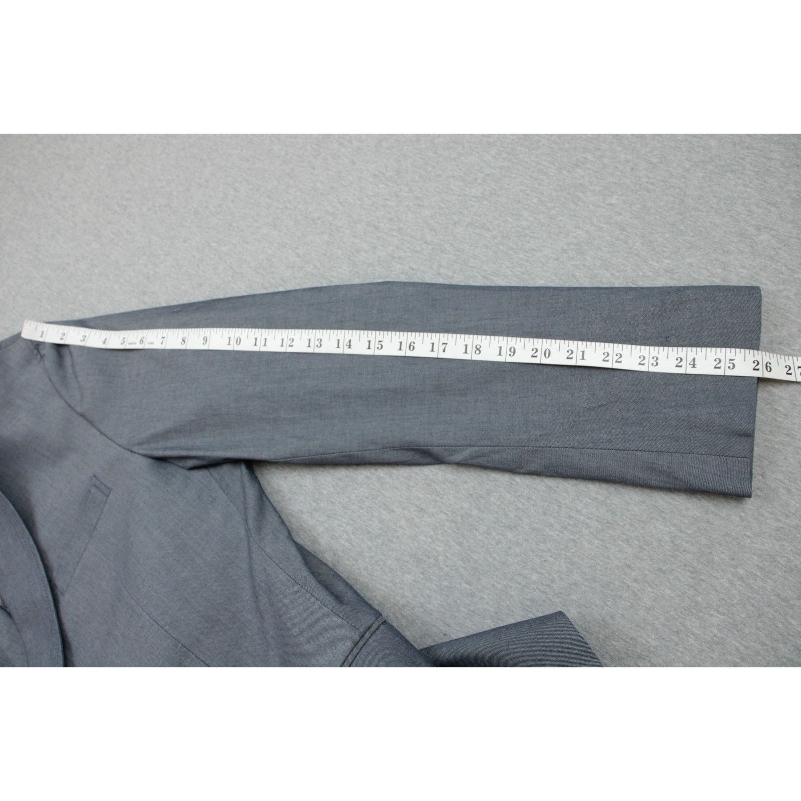 Banana Republic Banana Republic Blazer Mens 44R Gray Cotton Blend Stretch Size 44R - 7 Thumbnail
