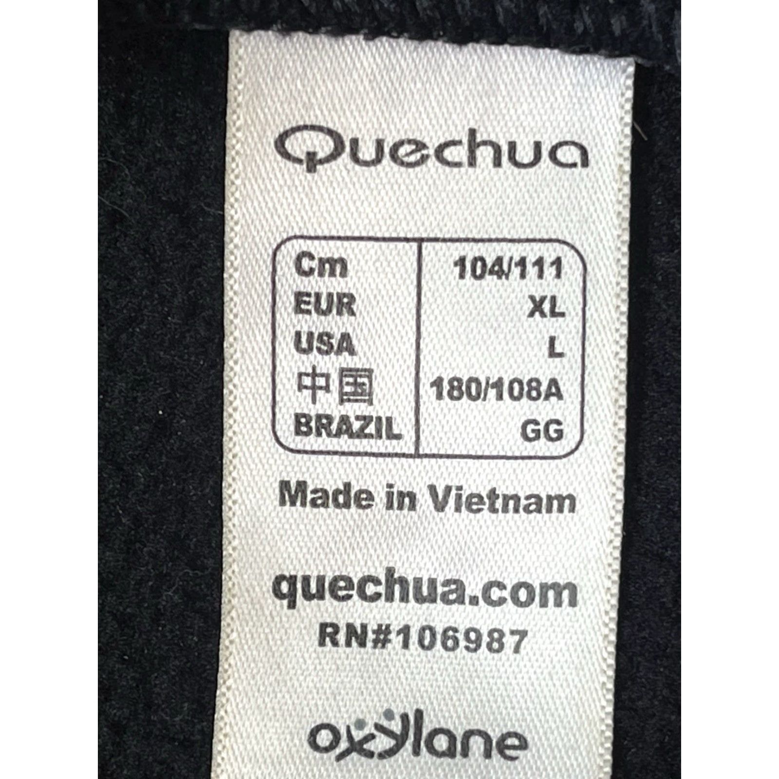 Vintage QUECHUA Fleece Vest Black Winter Full Zip Pockets Hiking Men Large Size US L / EU 52-54 / 3 - 5 Thumbnail