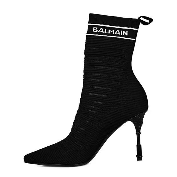 Balmain o1g2r1mq0924 Boots in Noir & White Size US 7 / IT 37 - 2 Thumbnail