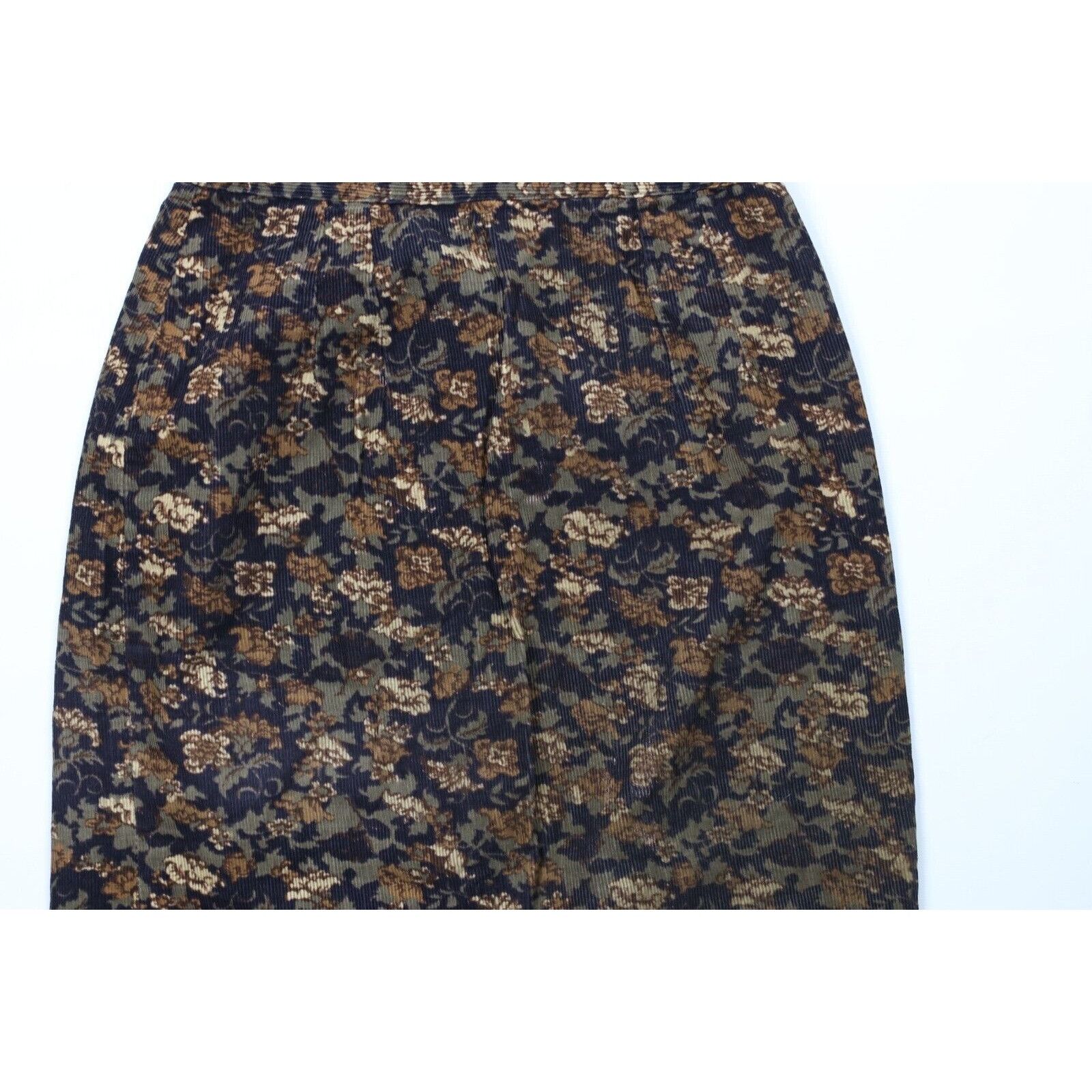 Vintage Vintage 60s 70s Mid Century Modern MCM Flower Corduroy Skirt Size 24" / US 00 / IT 34 - 3 Thumbnail
