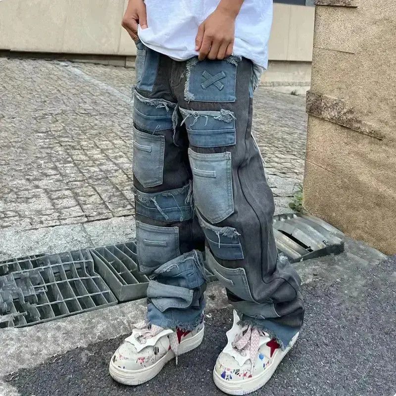 Japanese Brand Streetwear Baggy Multi Pockets Jeans Trousers y2k Size US 32 / EU 48 - 1 Thumbnail