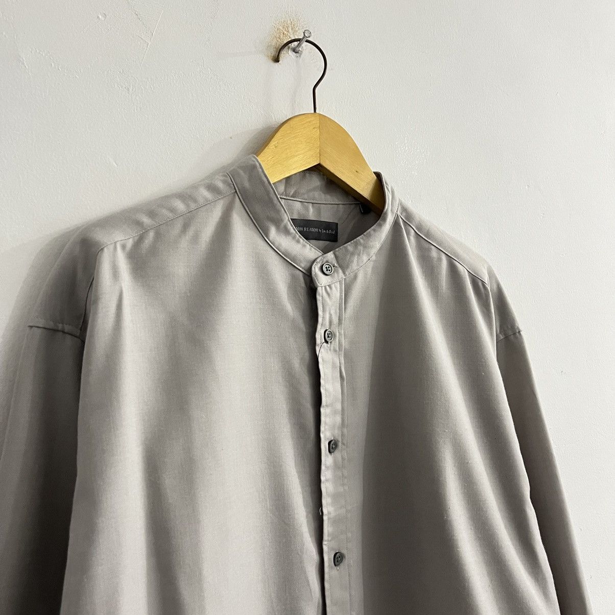 Japanese Brand Season Reason Basic Stand Collar Shirt Size US L / EU 52-54 / 3 - 4 Thumbnail