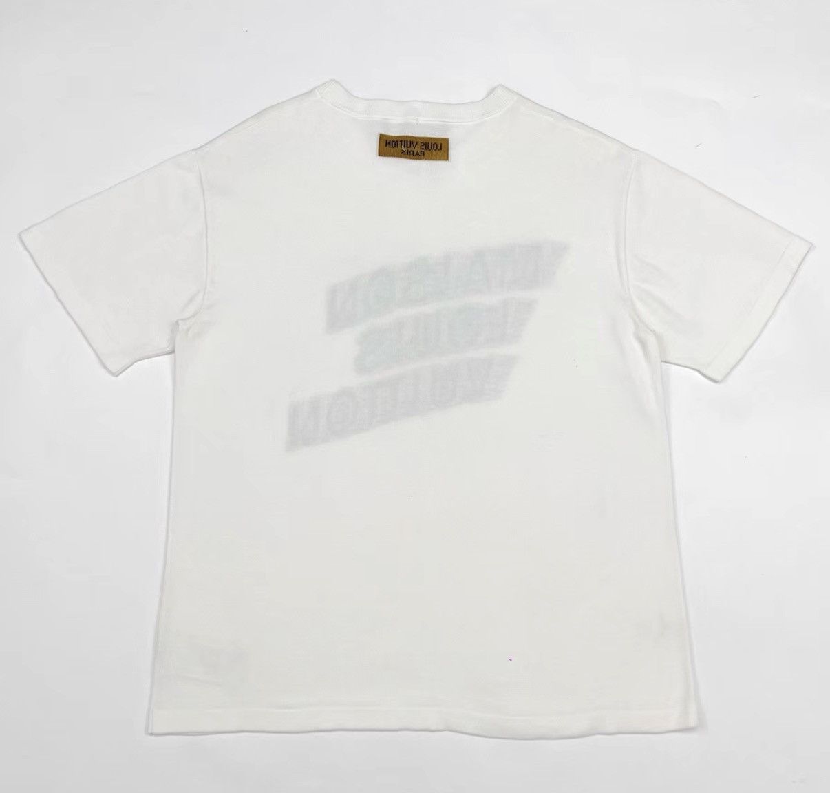 Louis Vuitton Louis Vuitton LV White Phantom Logo Knit Short Sleeve K12 Size US M / EU 48-50 / 2 - 2 Thumbnail