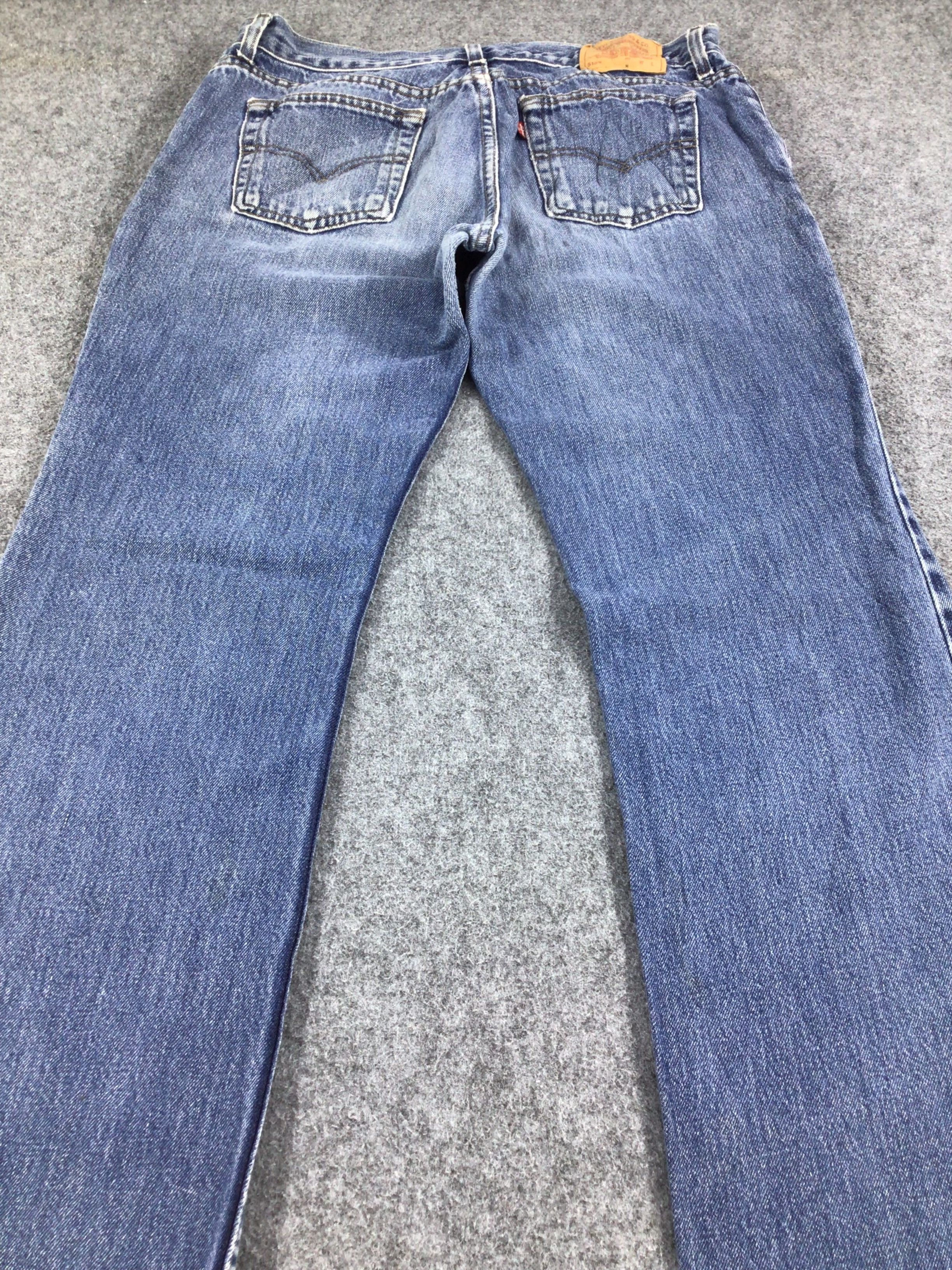 Levi's Vintage Levis 518 Jeans Blue Wash Flare Denim KJ252 Size US 34 / EU 50 - 3 Thumbnail