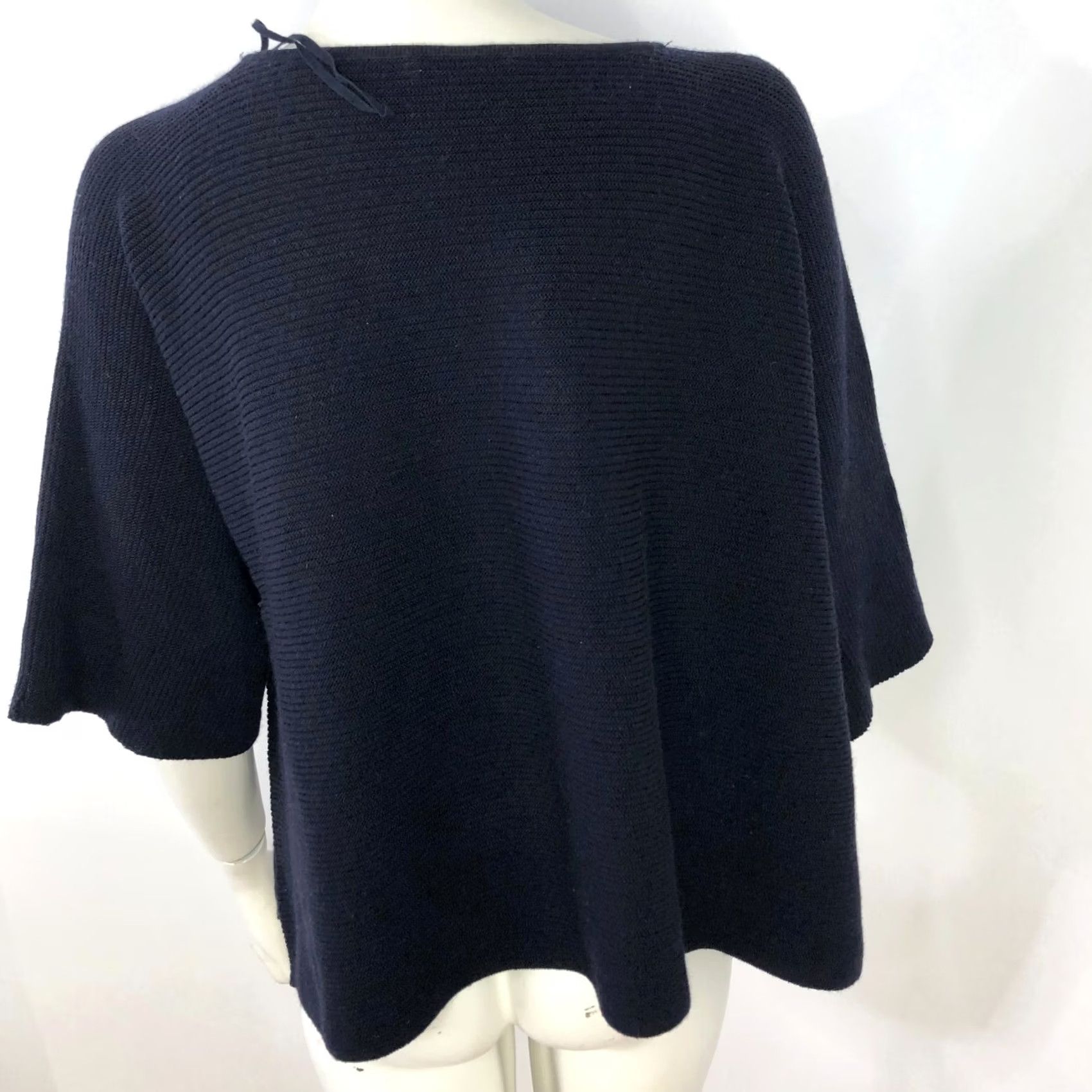 Cos COS Boxy Women's Small Boat Neck Pullover Sweater Ribbed Black Size S / US 4 / IT 40 - 3 Thumbnail