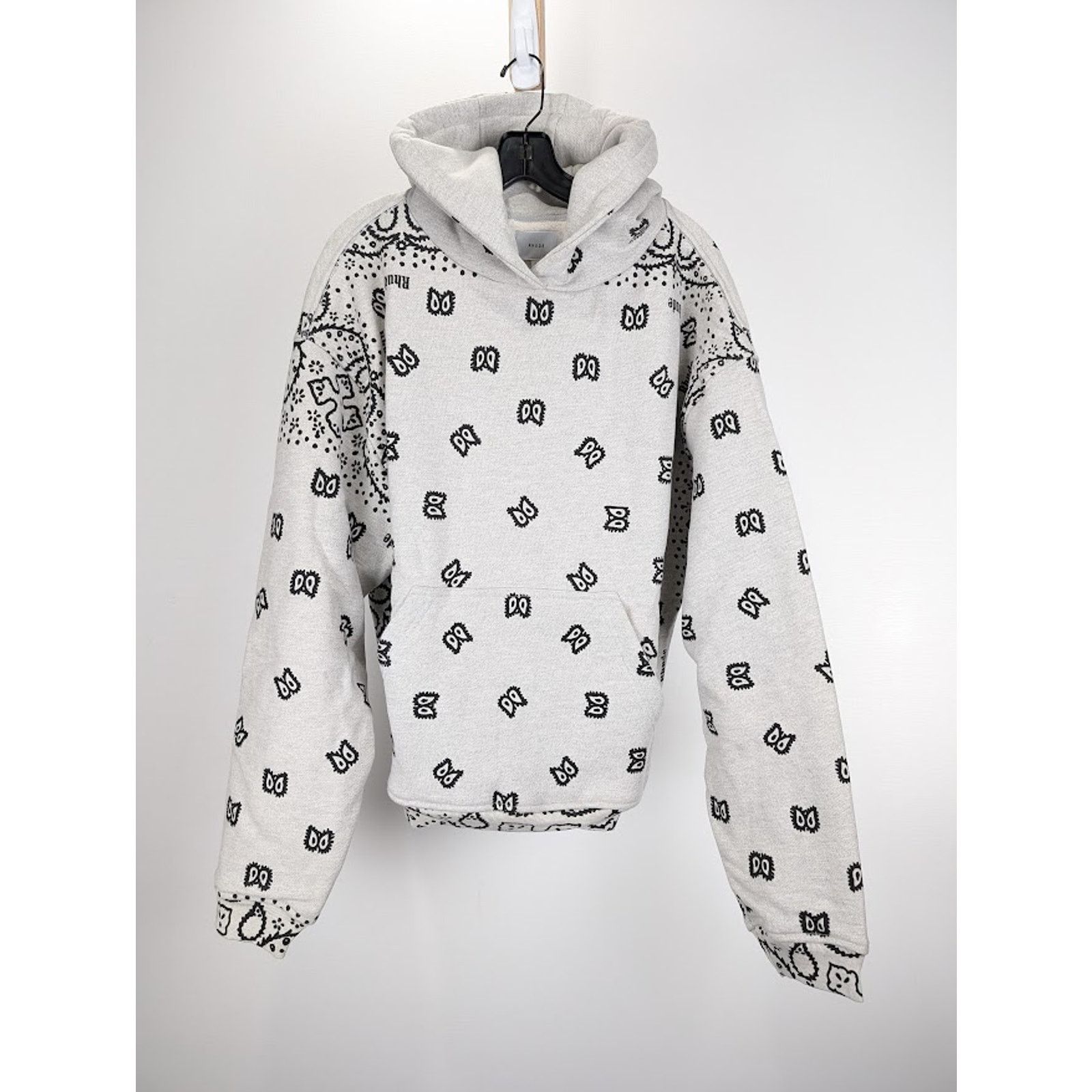 Rhude o1rshd1 Rhude Bandana Hoodie in Heather Grey Size US XL / EU 56 / 4 - 1 Thumbnail