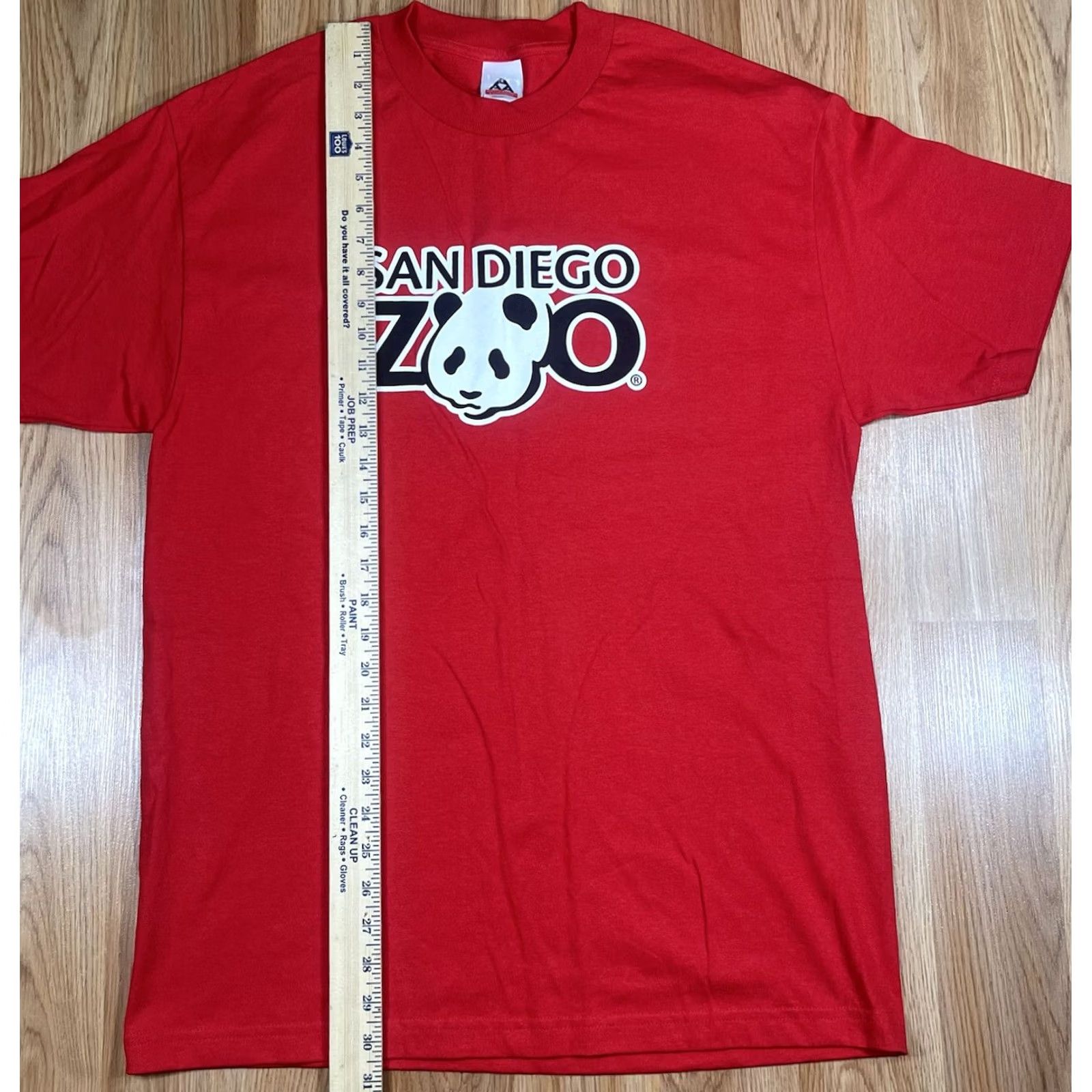 AAA AAA Alstyle Apparel Activewear T-Shirt Mens L Large San Diego Zoo Short Sleeve Red Cotton Regular Crew Neck Shirt Size US L / EU 52-54 / 3 - 3 Thumbnail