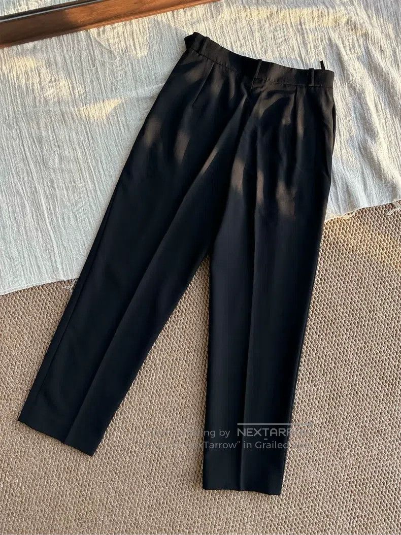 Hermes Hermes Fine Wool Narrow Suit Pants, Black Size 25" / US 0 / IT 36 - 4 Thumbnail