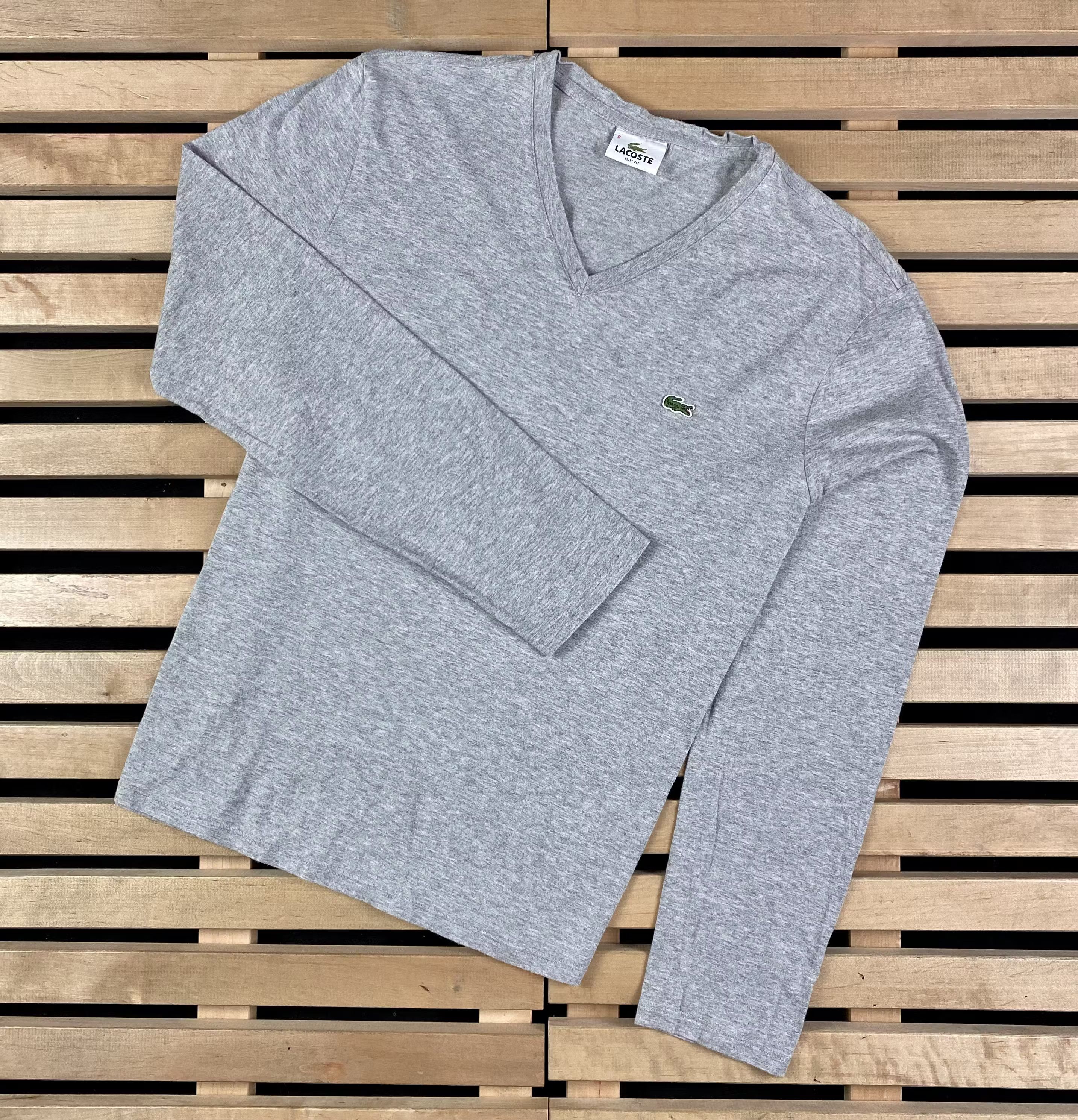 Lacoste × Vintage Mens Long Sleeve Lacoste Vintage Size 6 Size US L / EU 52-54 / 3 - 1 Thumbnail