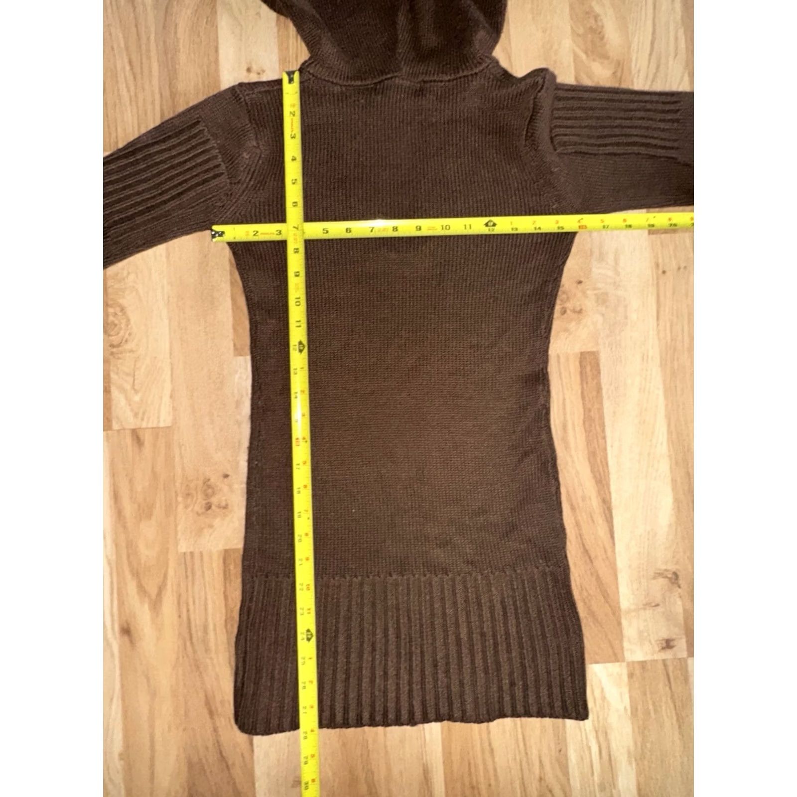Vintage VINTAGE JouJou Women's Sweater Brown S Hooded Long Sleeve Bodycon Skirt Size S / US 4 / IT 40 - 4 Thumbnail