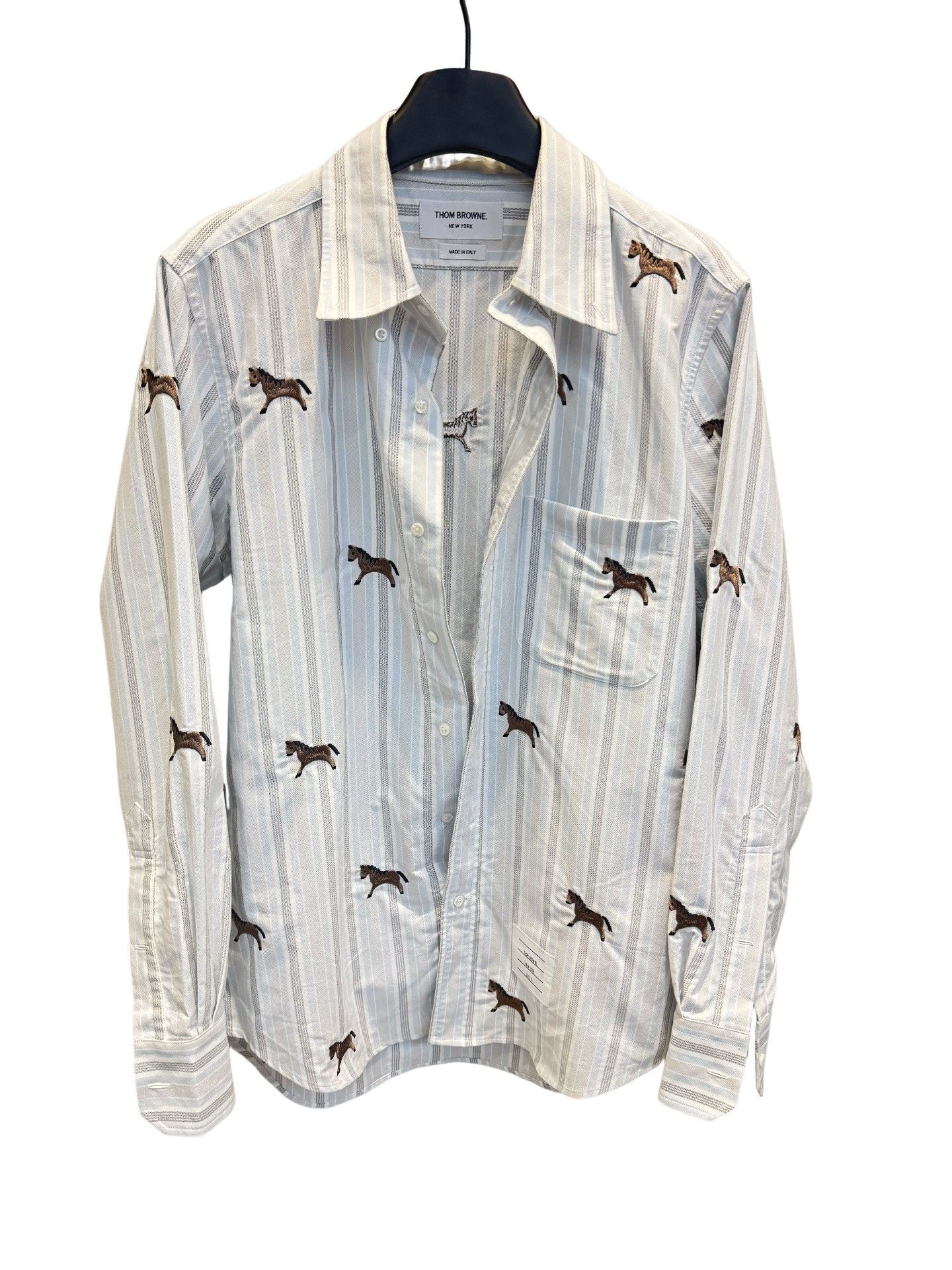 Thom Browne Thom Browne Horse Embroidered Shirt Size M Size US M / EU 48-50 / 2 - 1 Thumbnail