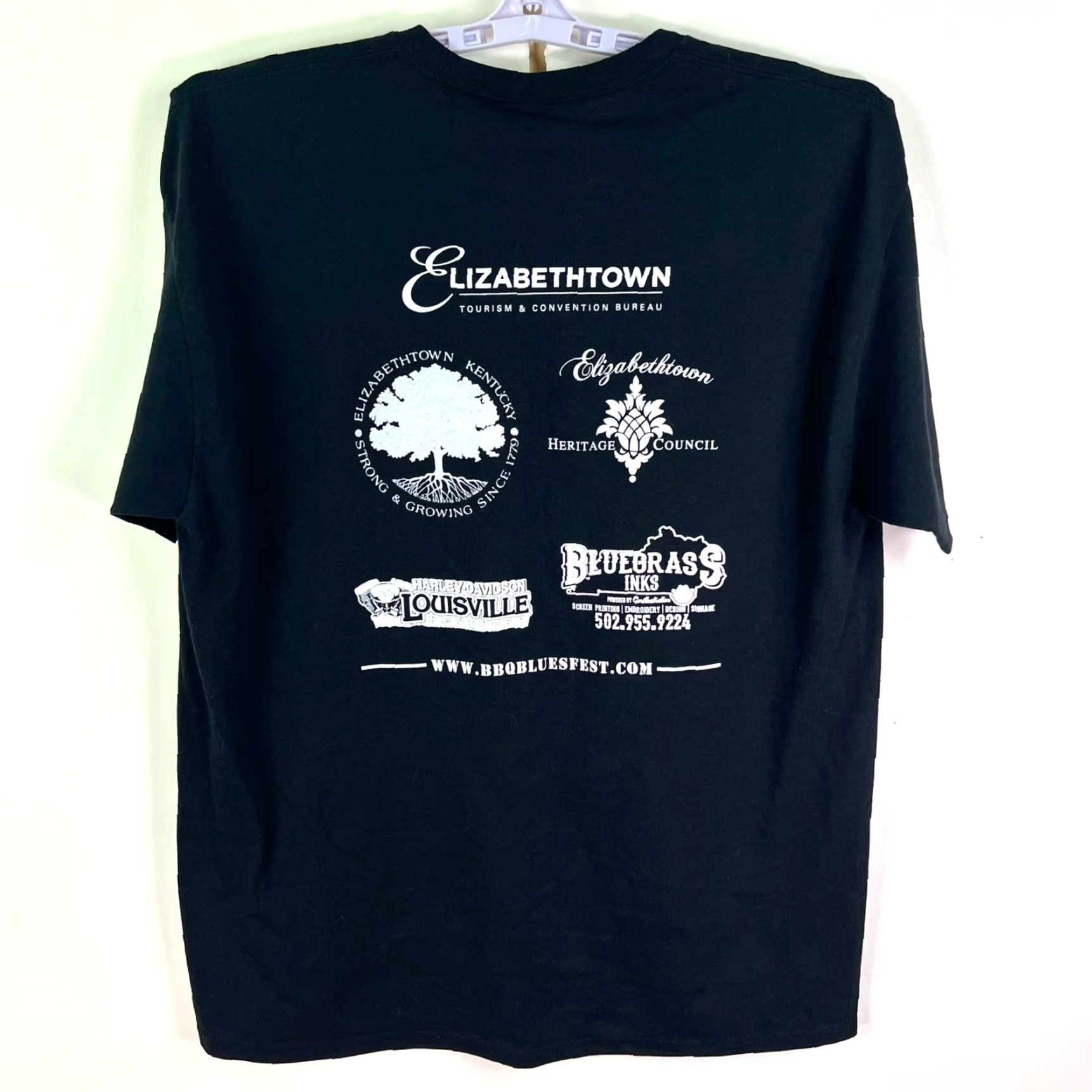 Jerzees Thunder Into E-Town Motorcycle Ride 2019 T-Shirt Mens XL Black Size US XL / EU 56 / 4 - 6 Thumbnail