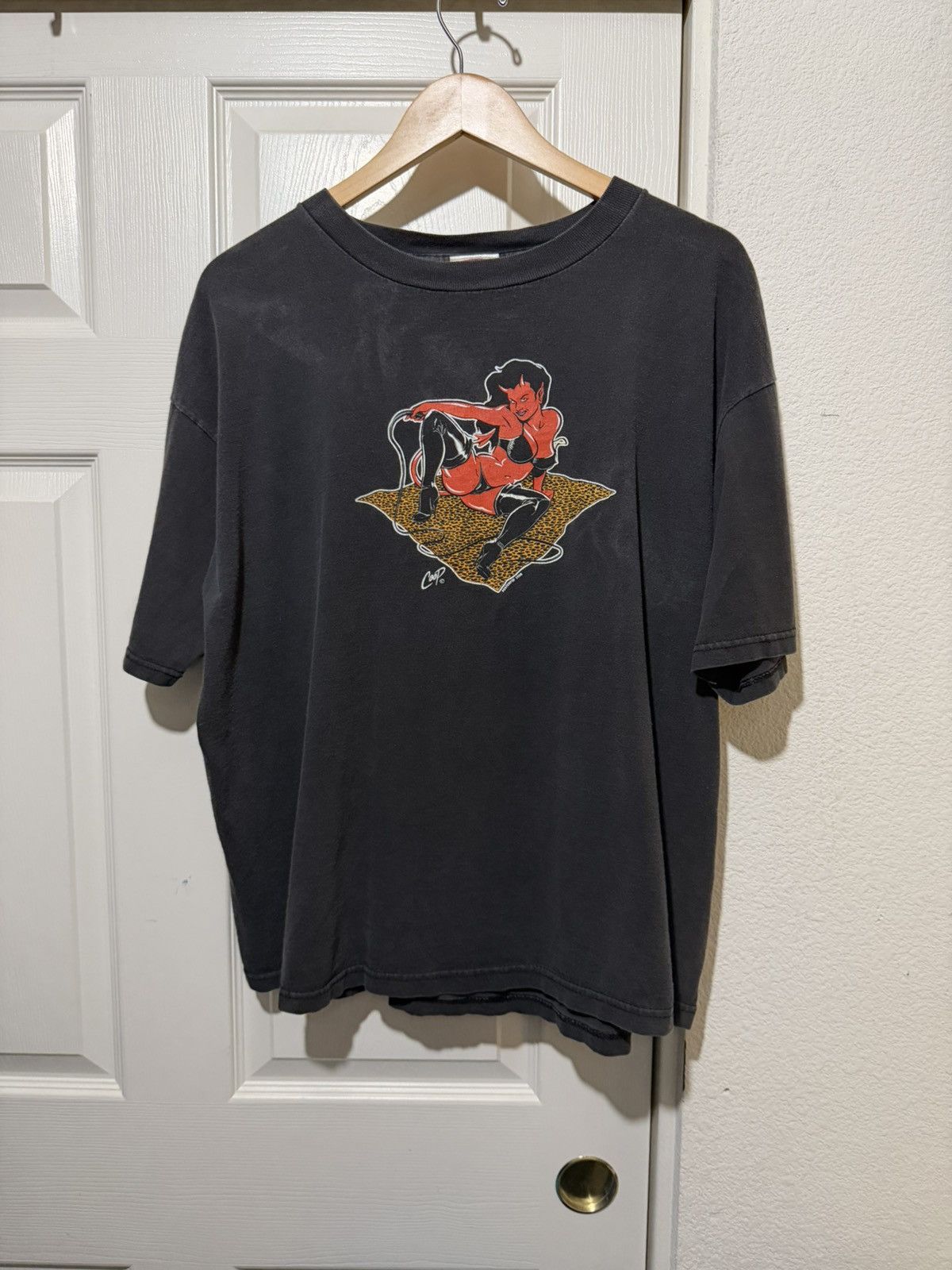 Vintage Vintage 90s Coop Devil Art Tee Size US XL / EU 56 / 4 - 1 Thumbnail