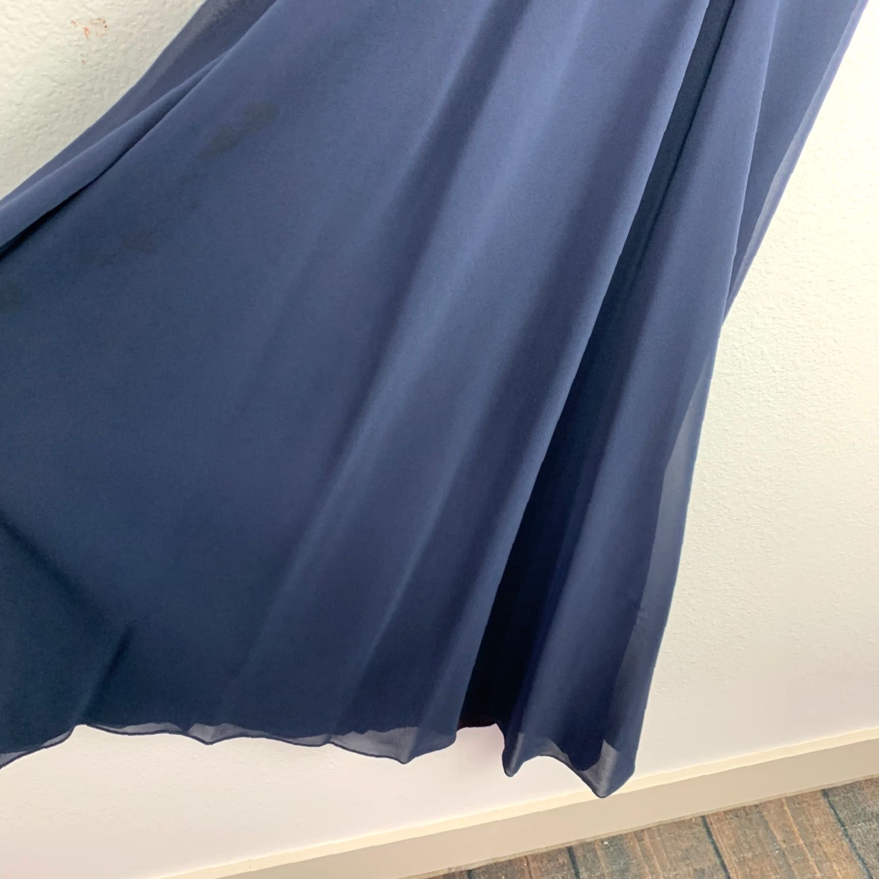 Vintage VINTAGE Michaelangelo Formal Maxi Dress Blue 90s 7/8 Sleeveless Wrap Back Chiffon Eveningwear Womens Size M / US 6-8 / IT 42-44 - 4 Thumbnail