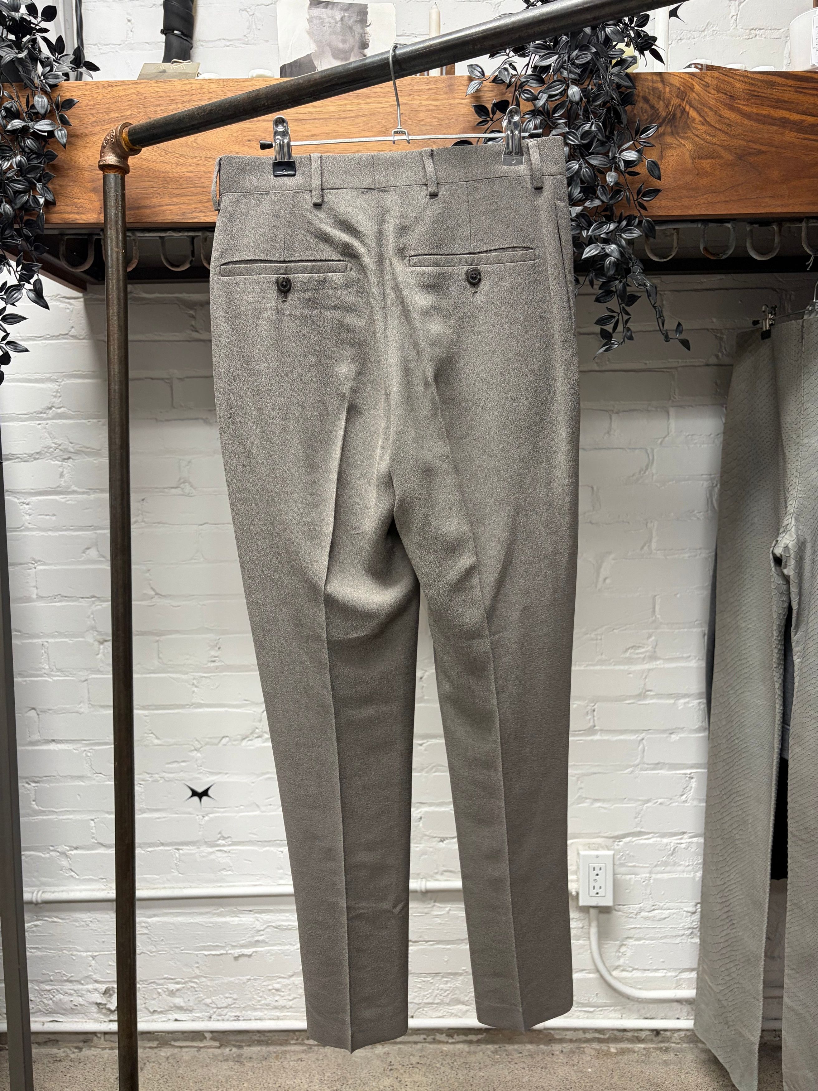 Rick Owens Rick Owens Dust Brown Pleated Slim Cut Trousers Size US 28 / EU 44 - 4 Thumbnail