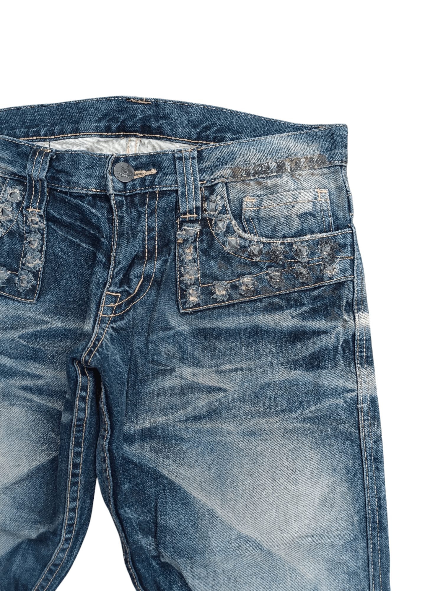 Japanese Brand × Seditionaries × Vintage FLARED💥ARMY OF NO WHISKERS STUD SEDITIONARIES DENIM Size US 32 / EU 48 - 15 Thumbnail