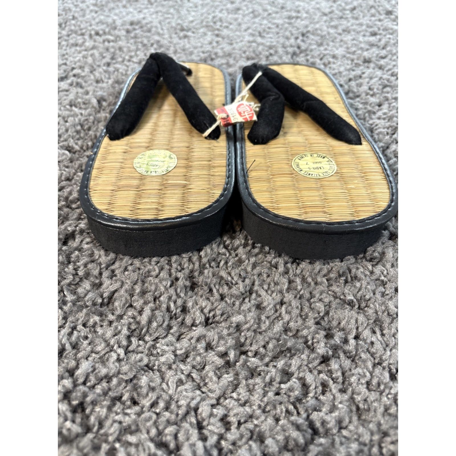 Vintage VINTAGE Bamboo Flip Flop Sandal Womens 7 Bodhi Bohemian Brown Flat Faux Leather Shoes Womens Size US 7 / IT 37 - 2 Thumbnail