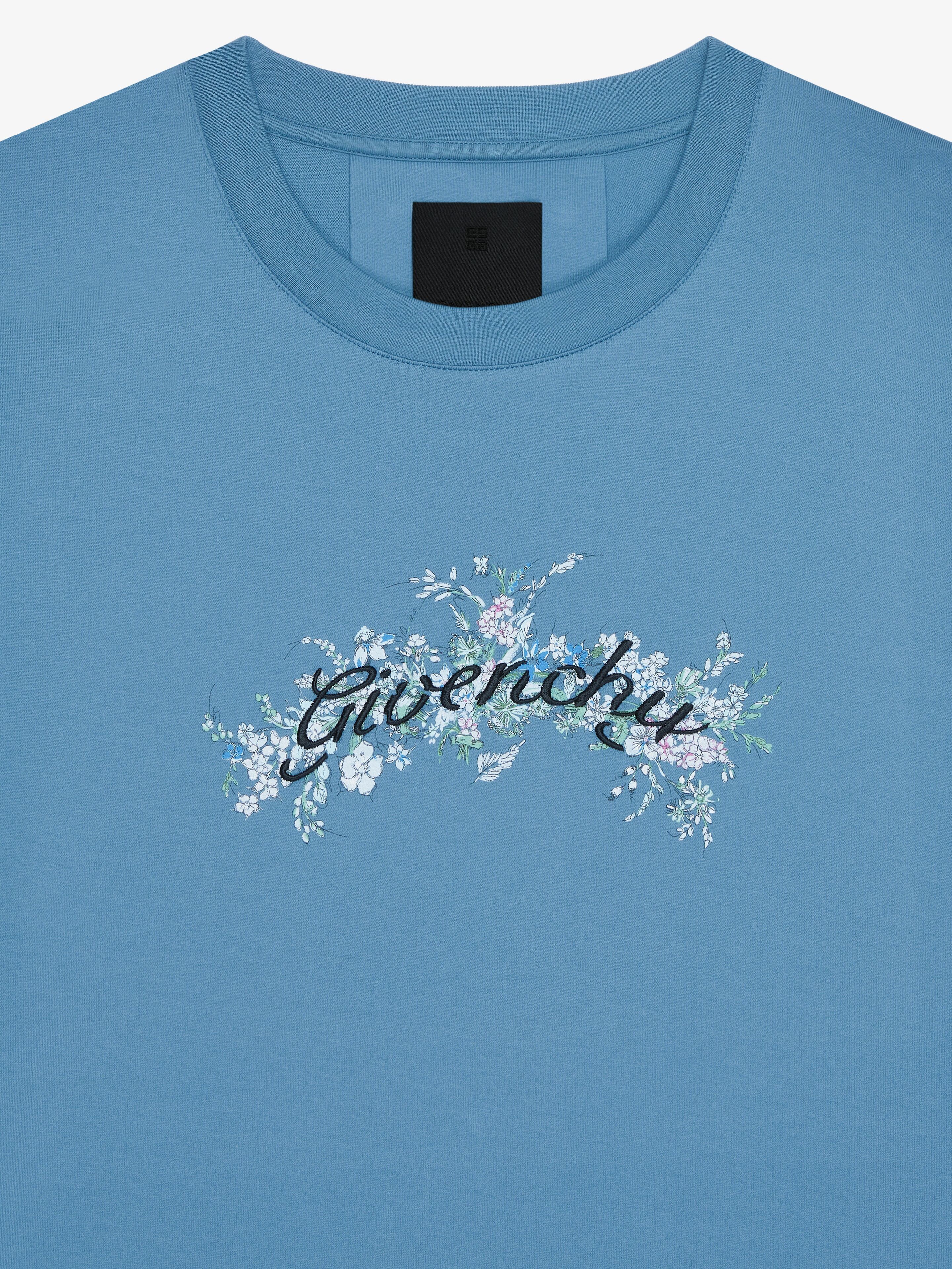 Givenchy o1w1db10925 Standard Short Sleeve Base T-Shirt in Blue Size US L / EU 52-54 / 3 - 5 Thumbnail
