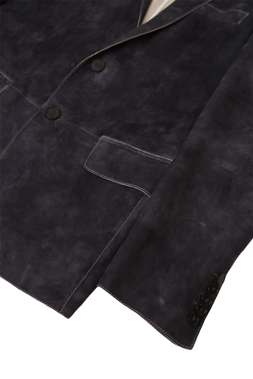 Genuine Leather × Hugo Boss Hugo Boss Grey Italian Lamb Suede Leather Blazer Jacket Size US M / EU 48-50 / 2 - 3 Thumbnail
