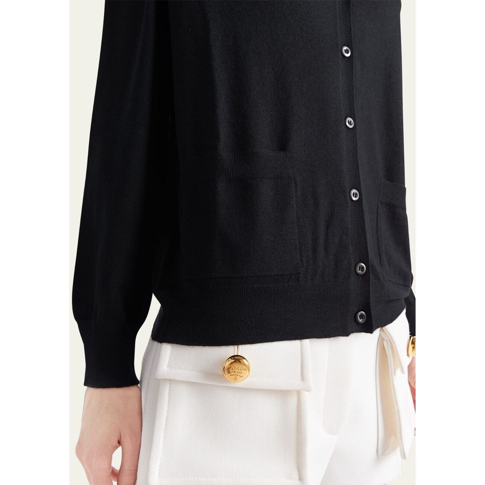 Prada PRADA DNA860 BLUE WOOL BUTTONS LONG SLEEVE CARDIGAN 36 4 $1K Size XS / US 0-2 / IT 36-38 - 9 Thumbnail