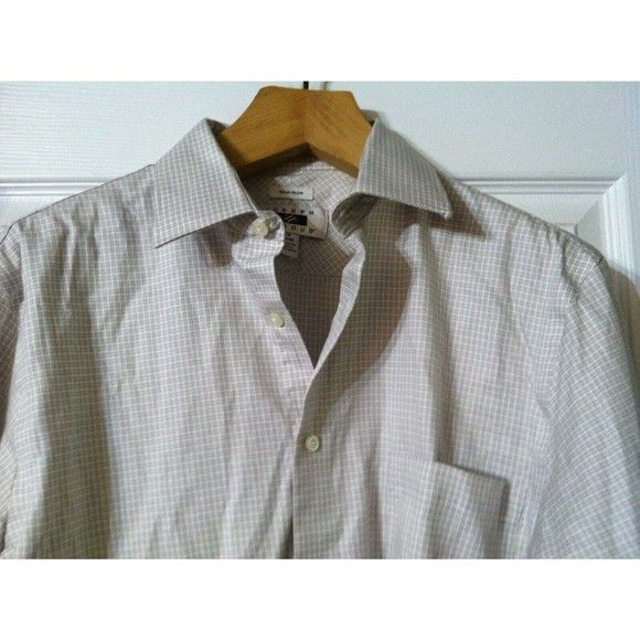 Joseph Abboud JOSEPH ABBOUD MENS OFF WHITE 100%COTTON DRESS SHIRT 16/34-35 Size US L / EU 52-54 / 3 - 2 Thumbnail