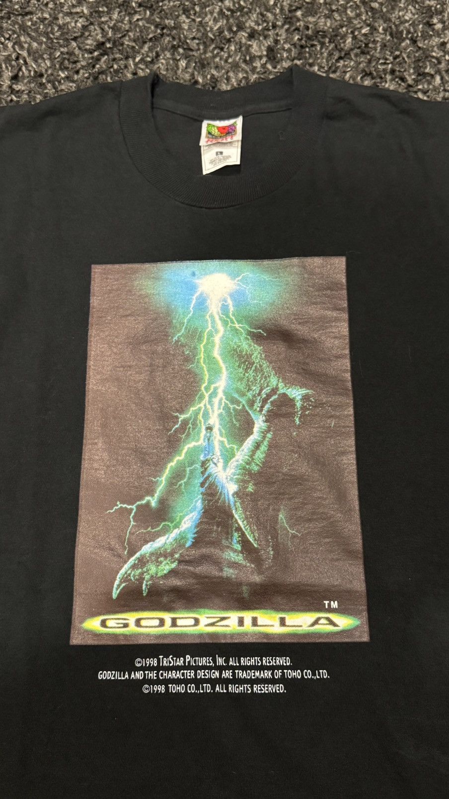 Fruit Of The Loom Vintage Godzilla 1998 Summer Promo Tshirt Size US L / EU 52-54 / 3 - 3 Thumbnail
