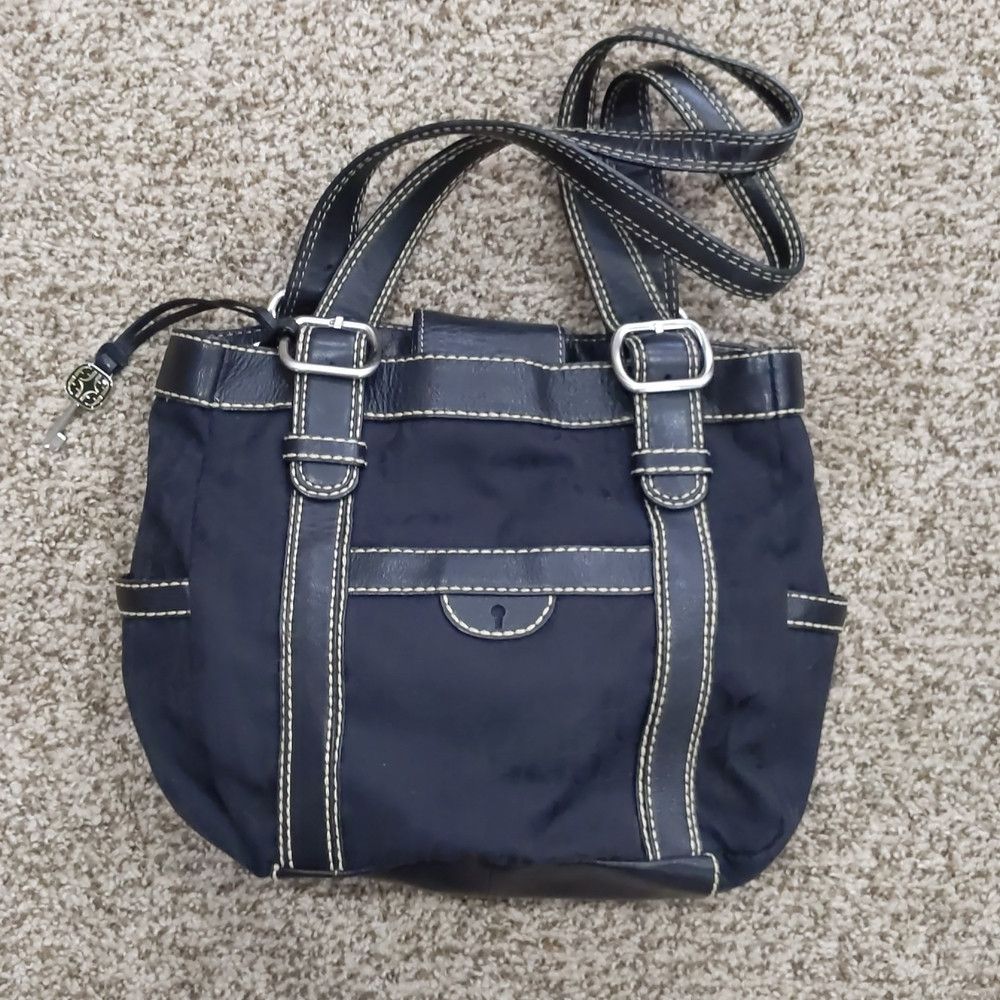 Fossil Fossil black F fabric leather shoulder bag Size ONE SIZE - 1 Thumbnail