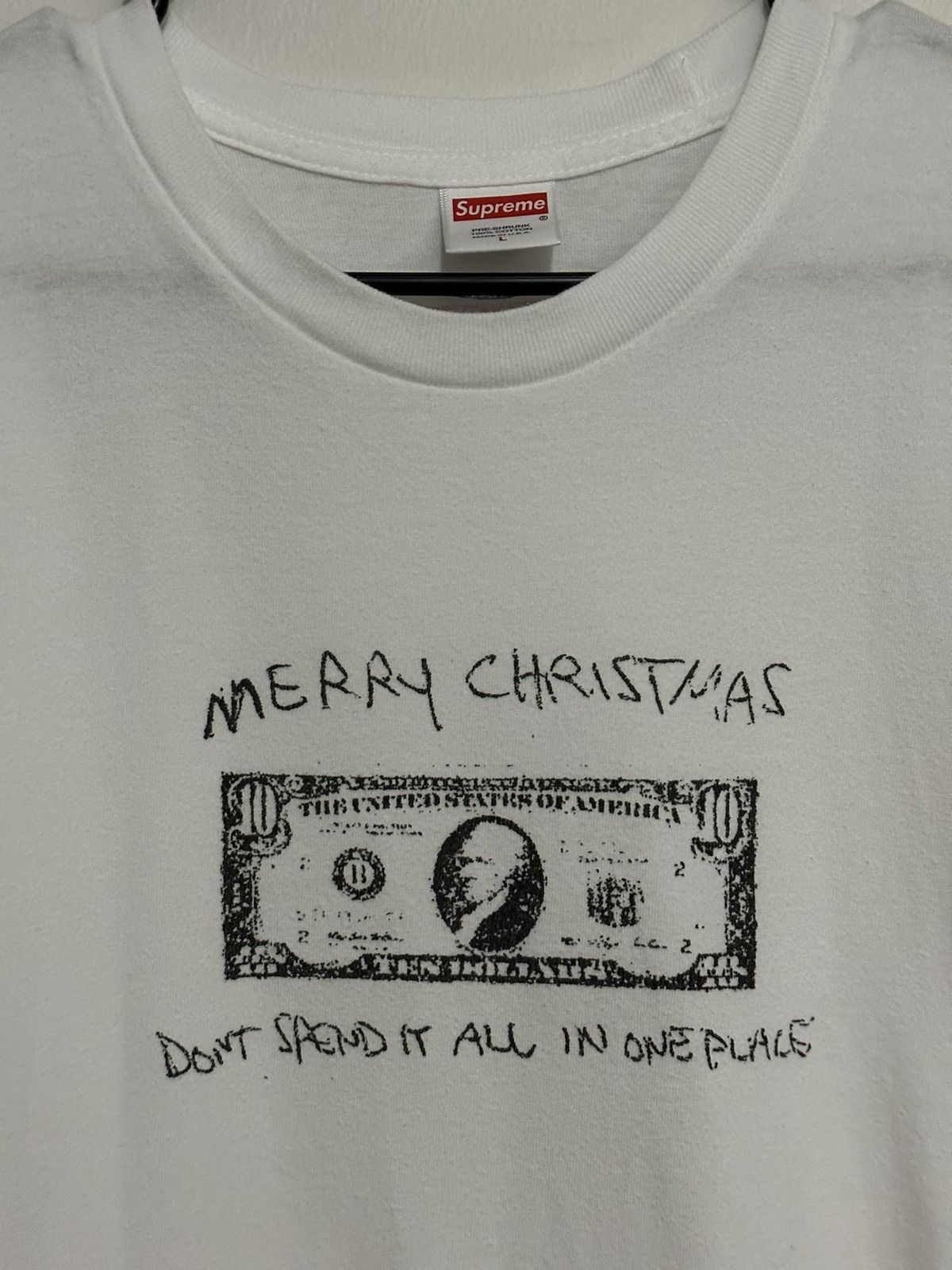 Supreme Supreme Spend It Tee Size US L / EU 52-54 / 3 - 2 Thumbnail