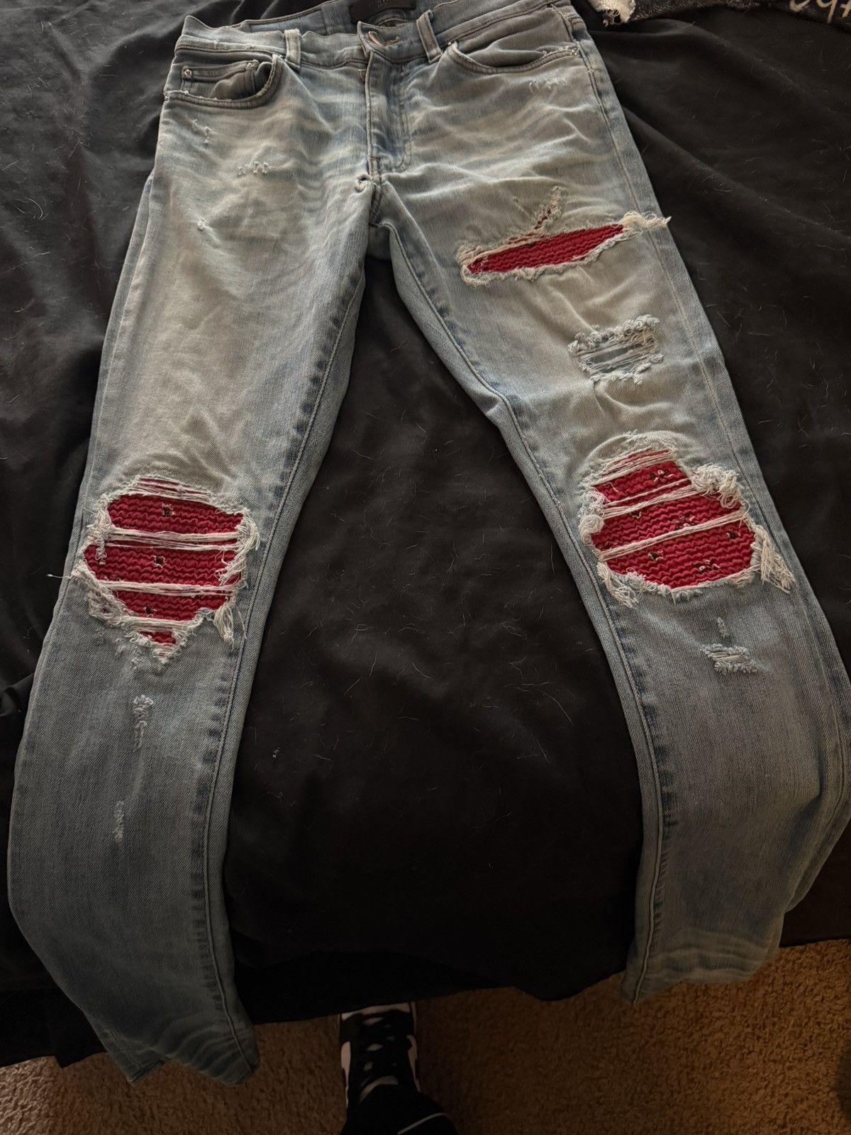 Amiri Amiri Red Bandana Jeans Size US 28 / EU 44 - 1 Thumbnail