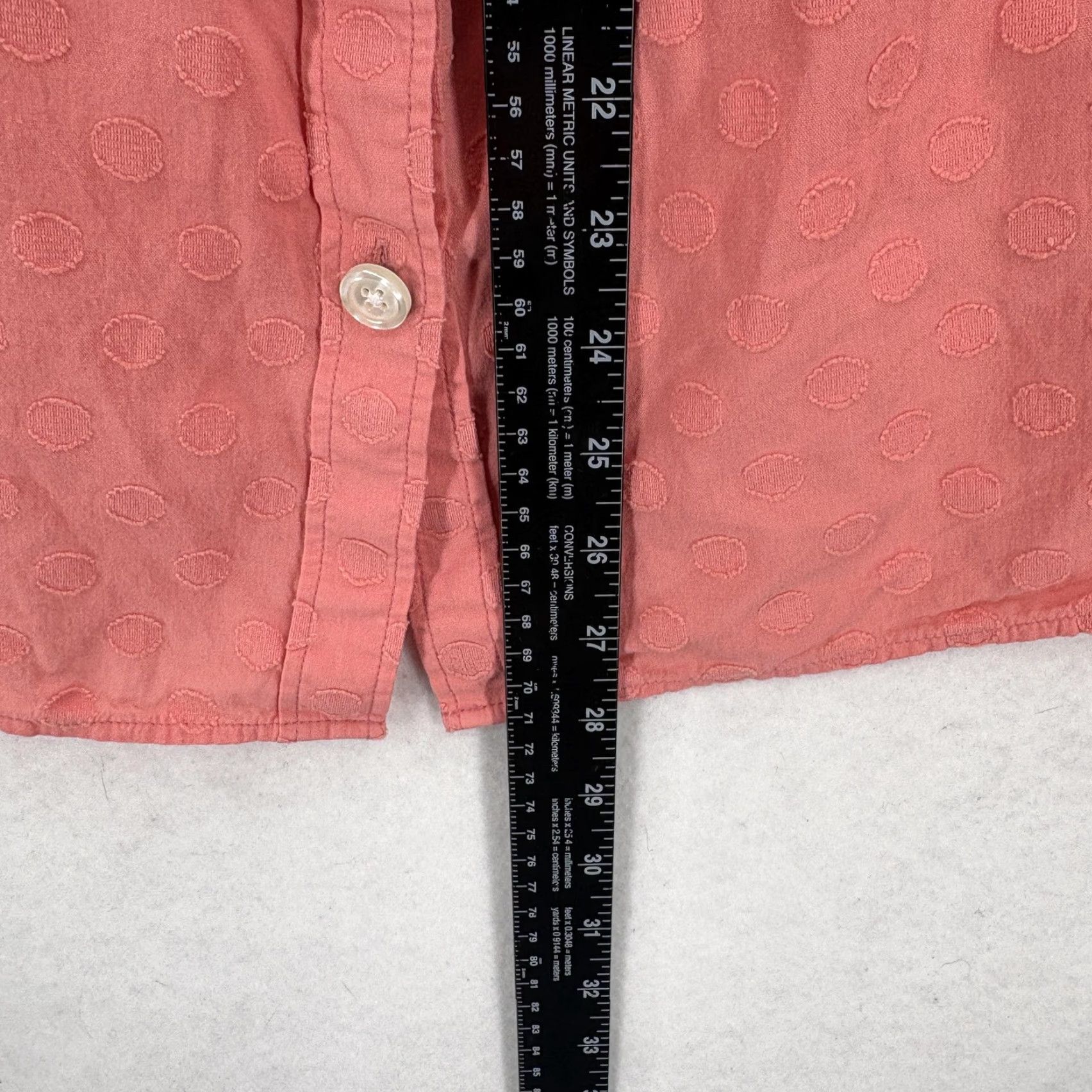 Talbots Talbots Shirt Womens 2X Pink Polka Dot Square Neck Tunic Boho Cotton Feminine Size XXL / US 16-18 / IT 52-54 - 6 Thumbnail