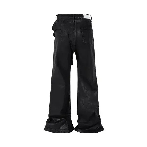 VIBE Streetwear Wax Leather Stretch Hombre Baggy Flare Pants Size US 30 / EU 46 - 2 Thumbnail