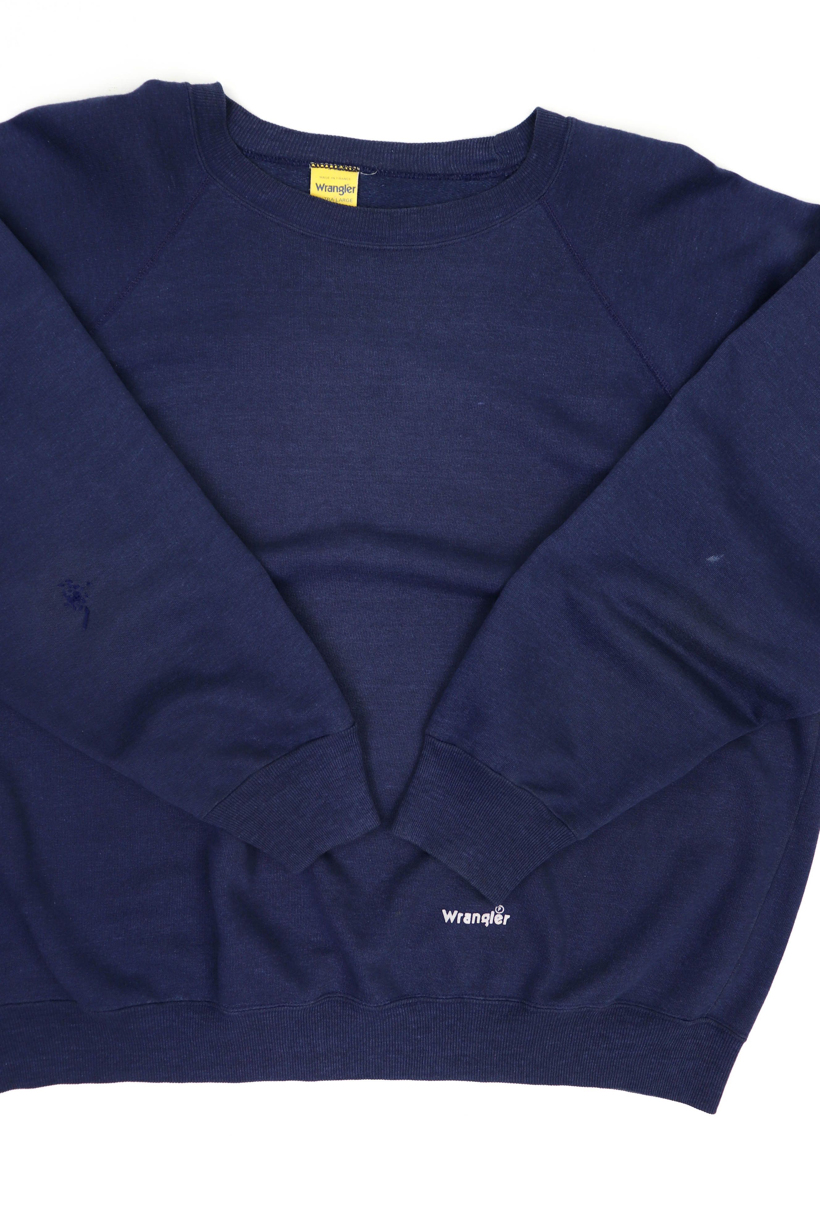 Wrangler Wrangler Vintage Made in France Sun Faded Crewnck Sweatshirt Size US XL / EU 56 / 4 - 7 Thumbnail
