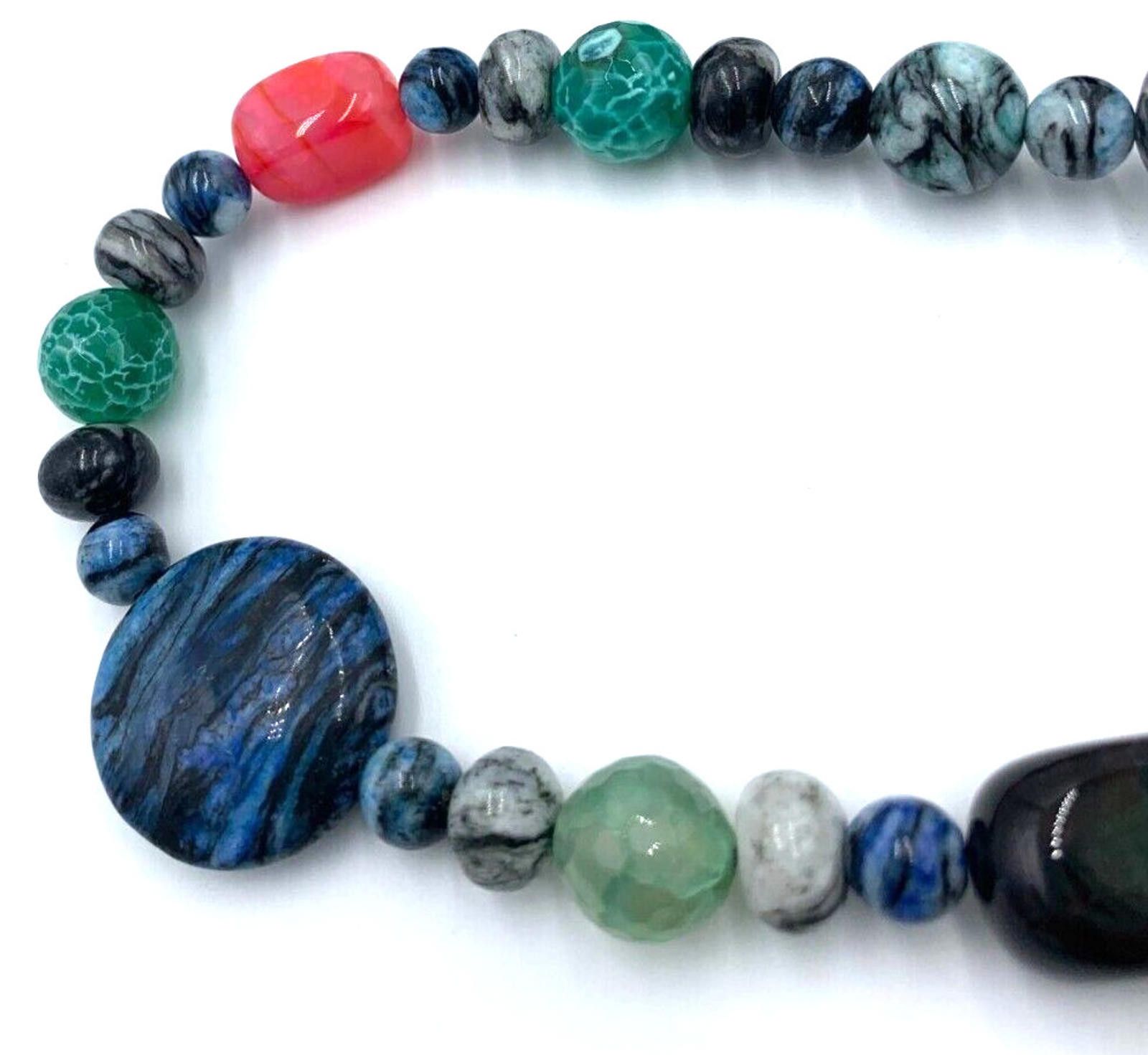 Other DTR Jay King Multicolor Dyed Agate Sterling Silver Necklace Size ONE SIZE - 2 Thumbnail