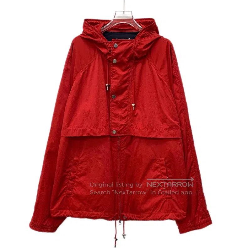 Louis Vuitton Louis Vuitton Red Hooded Drawstring Long Sleeve Jacket Size US XXL / EU 58 / 5 - 1 Thumbnail
