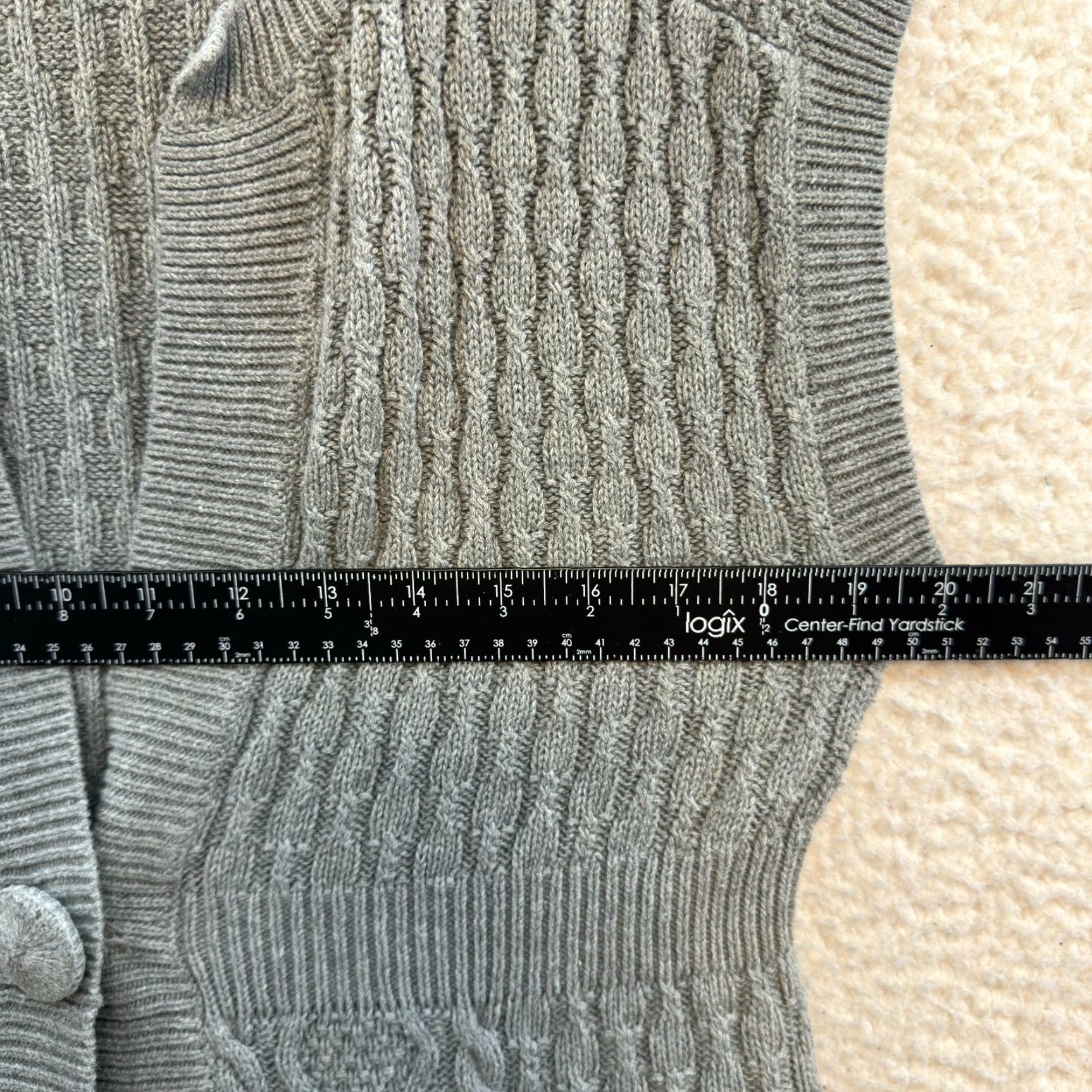 Vintage VINTAGE Y2K Sweater Top Cardigan Long Tunic Cable Knit Grunge Boho M Grey/Cotton Eight Eight Eight Mens Size M / US 6-8 / IT 42-44 - 5 Thumbnail