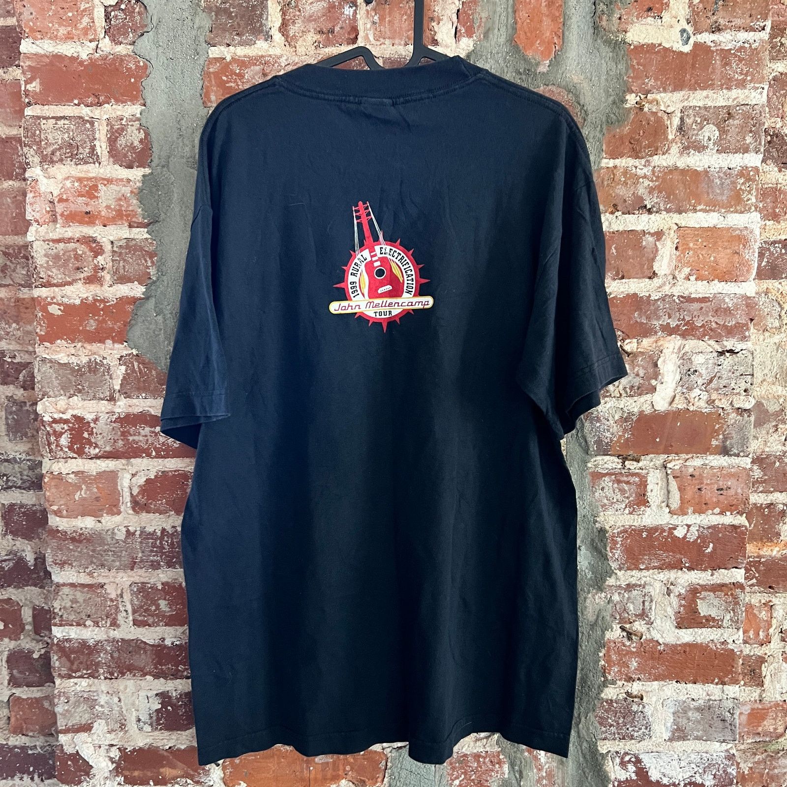 Vintage VTG 90s John Cougar Mellencamp Tour Black T-shirt L 22x30 Size US L / EU 52-54 / 3 - 3 Thumbnail