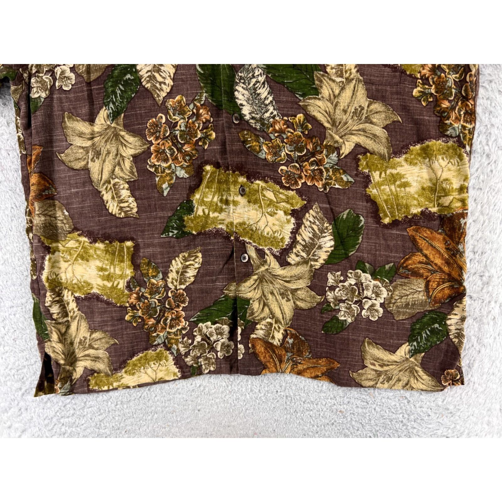 Tommy Bahama Tommy Bahama Shirt Men Large Red Beige Floral Postcard Tencel Blend Hawaiian Shirt Size US L / EU 52-54 / 3 - 5 Thumbnail