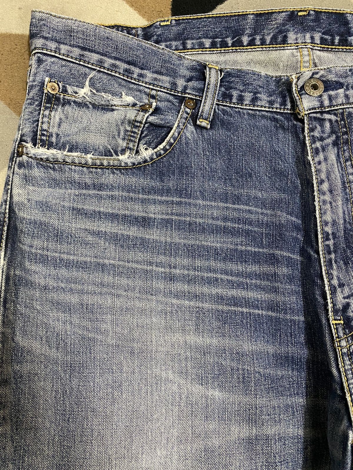 Levi's Vintage Levis502 90’s Button J41 Distressed Baggy Jeans Size US 38 / EU 54 - 6 Thumbnail