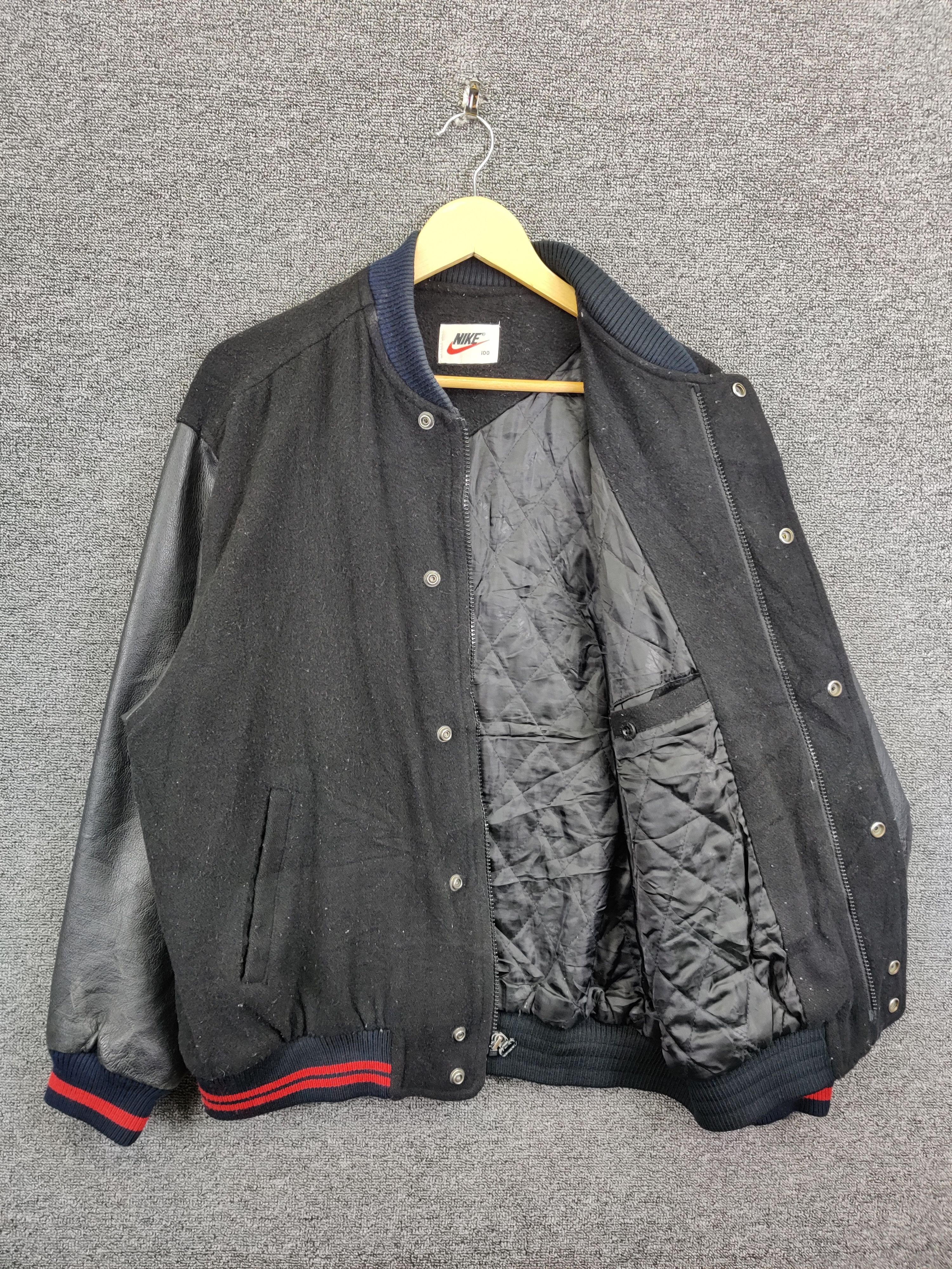 Nike Vintage 90s Nike Air Jordan Wool Leather Varsity Jacket Size US XL / EU 56 / 4 - 7 Thumbnail