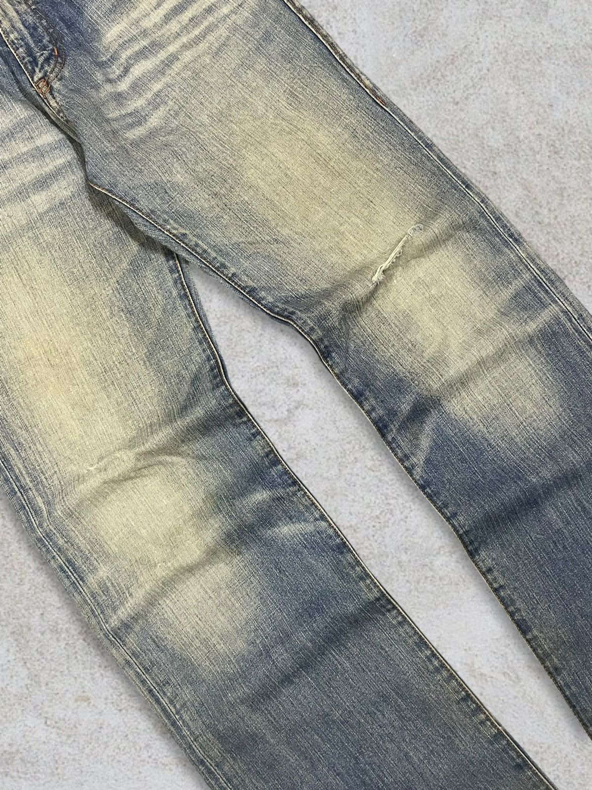 ABAHOUSE Japanese Denim Abahouse High Waist Blue Wash Ripped Jeans Size 32" / US 10 / IT 46 - 8 Thumbnail