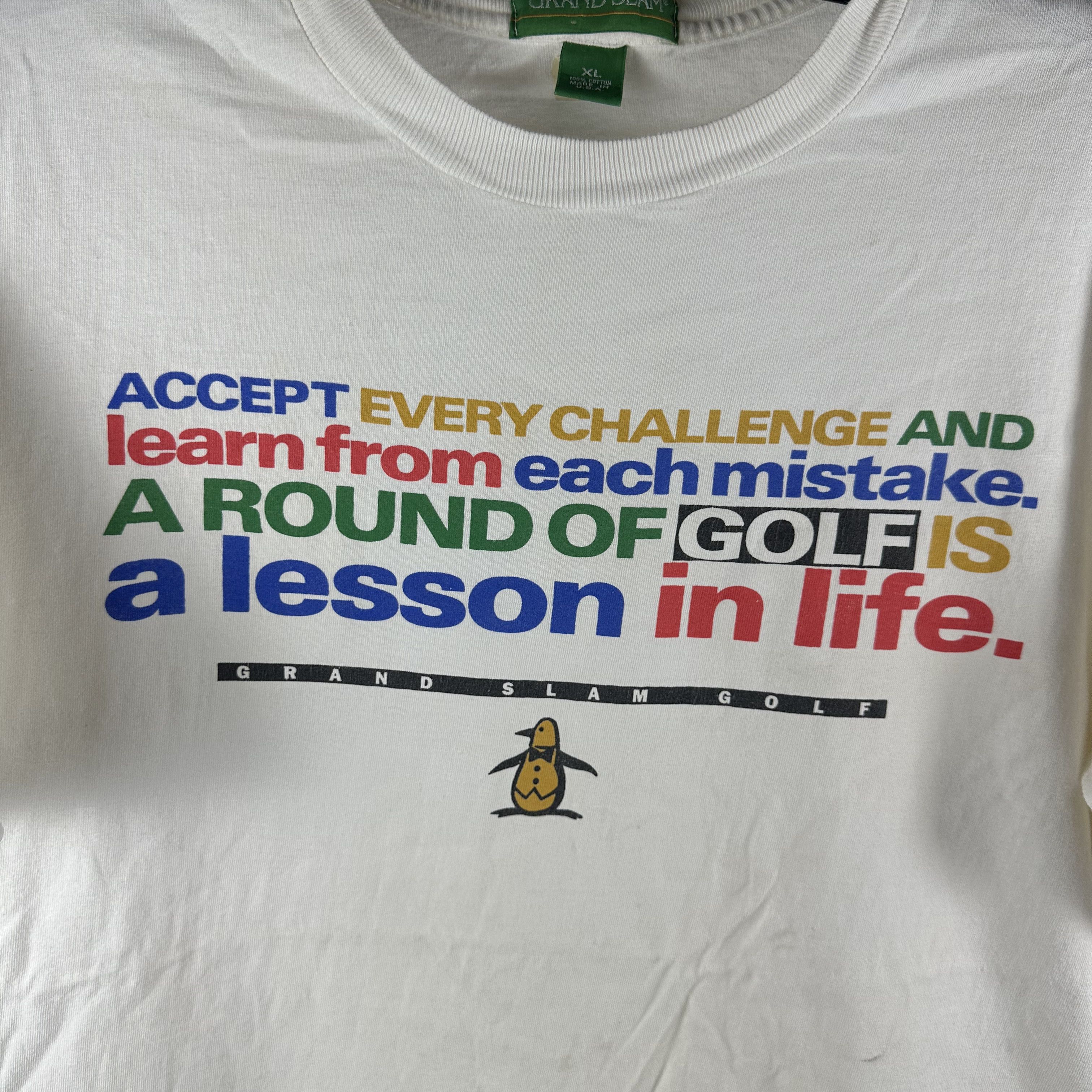 Vintage 90s Grand Slam Golf A Round of Golf is a Lesson in Life Tee Size US XXL / EU 58 / 5 - 2 Thumbnail