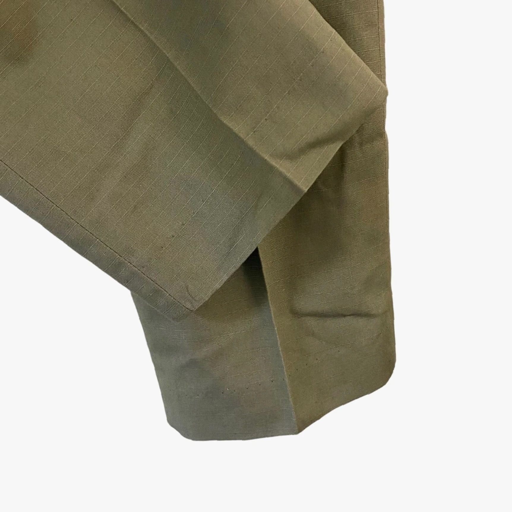 J Brand VINTAGE Rattlers Brand Pleated Dress Pants Mens 38X33 Green Ripstop Casual Workwear Size US 38 / EU 54 - 6 Thumbnail