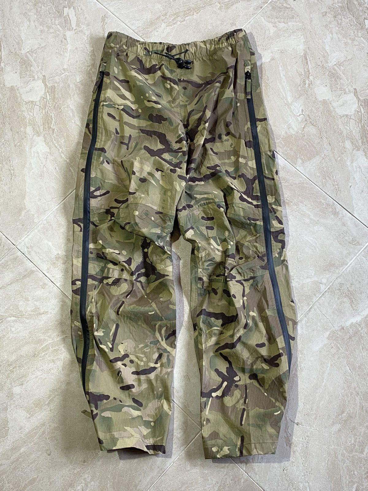 Military Military gore-tex camouflage pants with full aqua zip | Grailed