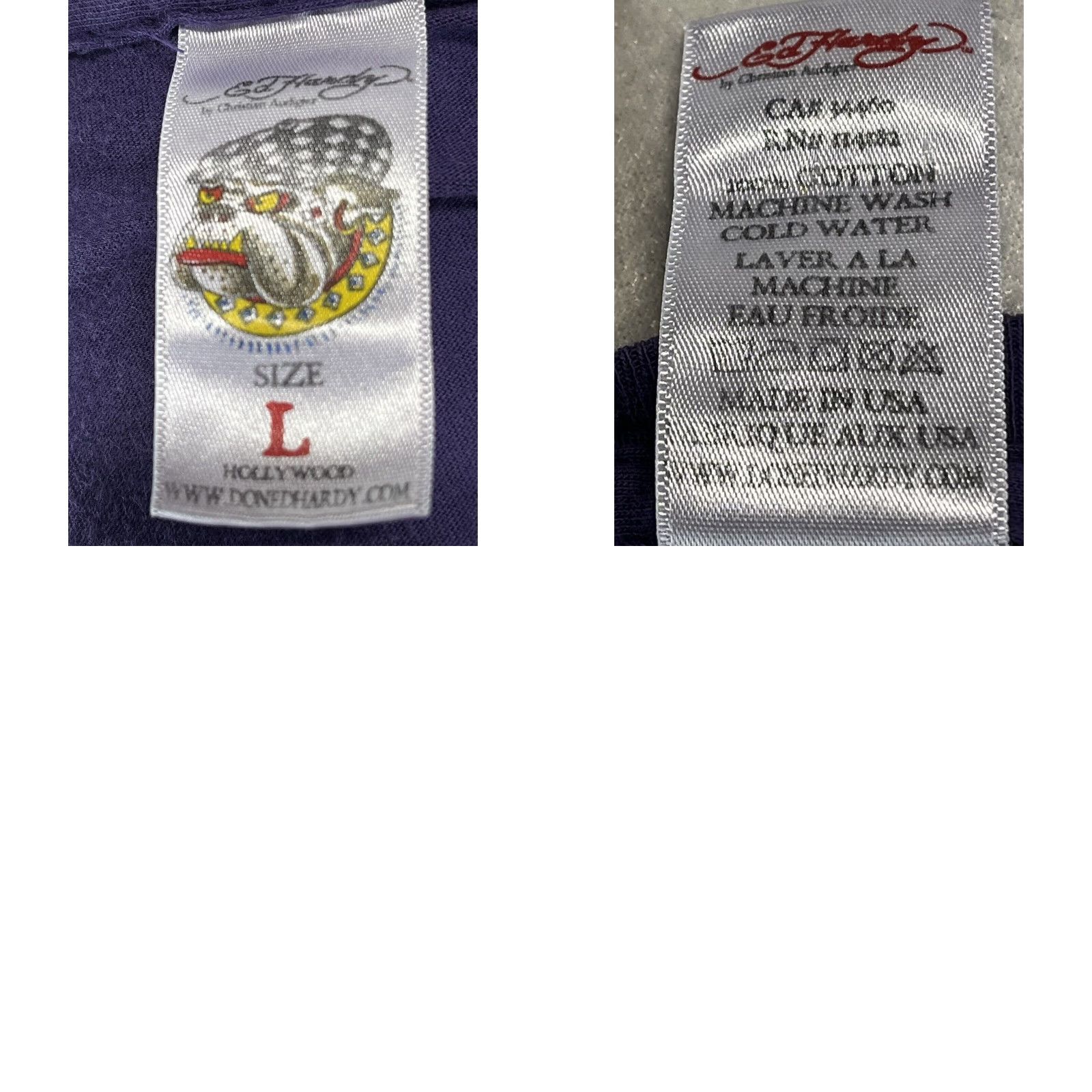 Ed Hardy VINTAGE Ed Hardy Women's Mini Dress Large Purple Casual 90s Tattoo Style Y2K Size L / US 10 / IT 46 - 8 Thumbnail