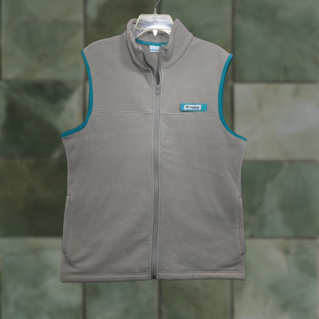 Vintage Columbia Mens Vest II Grey Sleeveless Zip Pockets Fleece Sweater Size US M / EU 48-50 / 2 - 1 Thumbnail