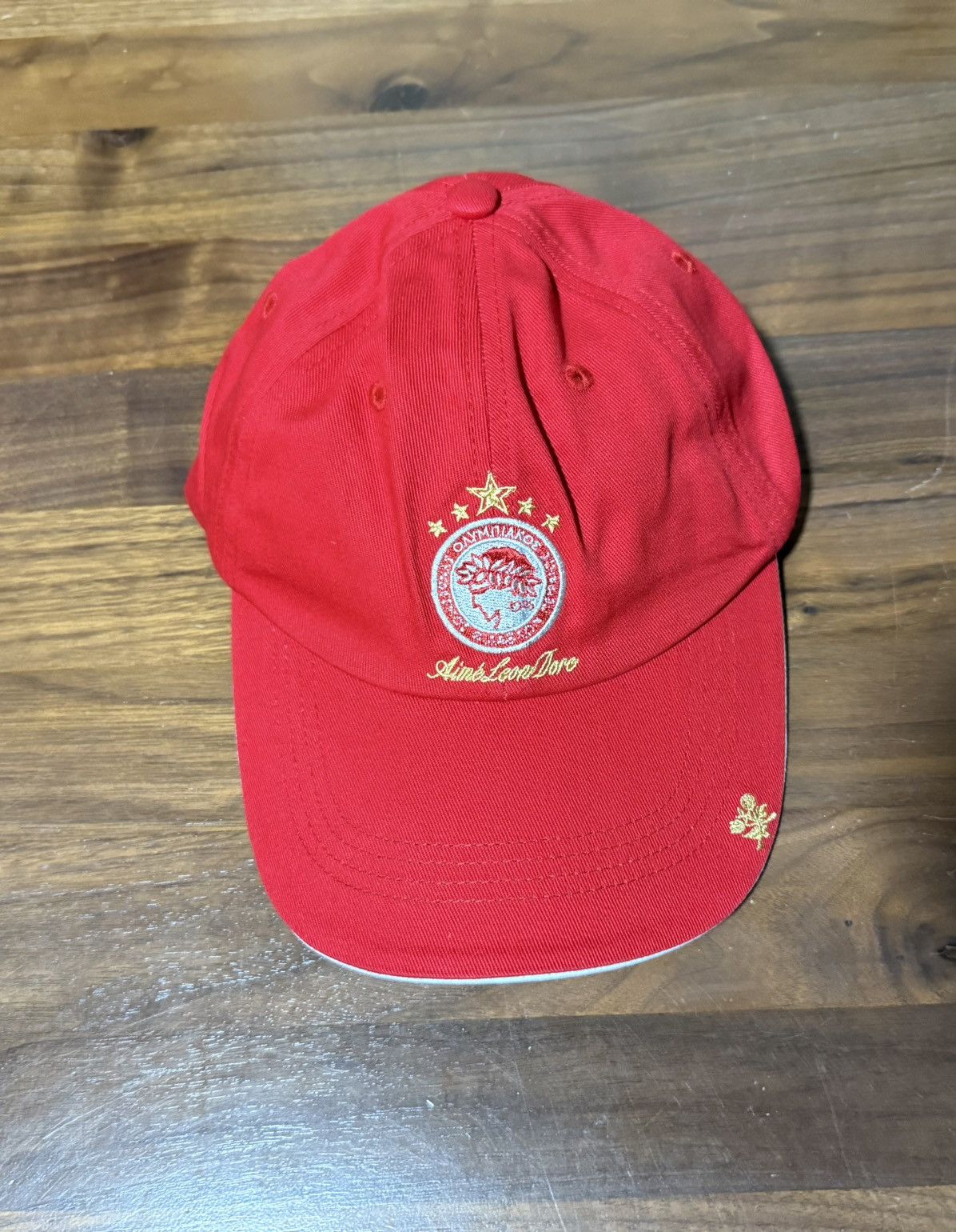 Aime Leon Dore Aime Leon Dore ALD / Olympiacos F.C. Logo Hat Red Size ONE SIZE - 4 Thumbnail