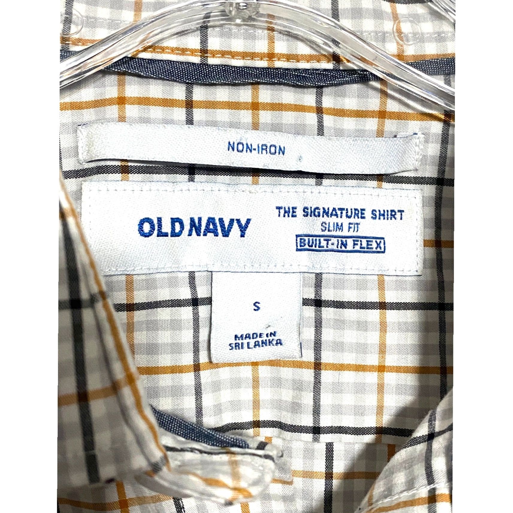 Old Navy Old Navy The Signature Shirt Slim Fit Button-Up Mens S Non-Iron Long Sleeve White Plaid Office Workwear Preppy Casual Size US S / EU 44-46 / 1 - 5 Thumbnail